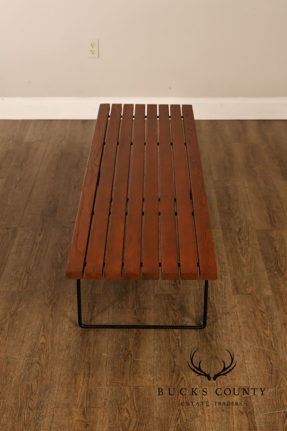 Knoll Mid Century Modern 'Bertoia' Teak Bench