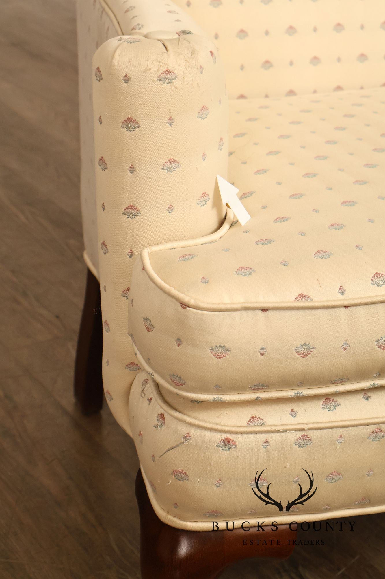 Ethan Allen Queen Anne Style Vintage Pair of Wing Chairs