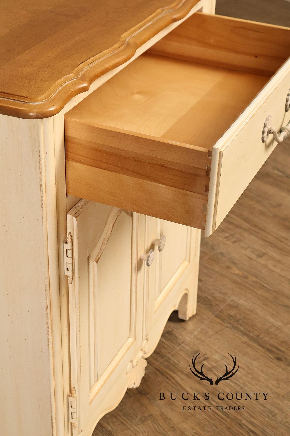 Ethan Allen 'Country French' Cream Painted Nightstand