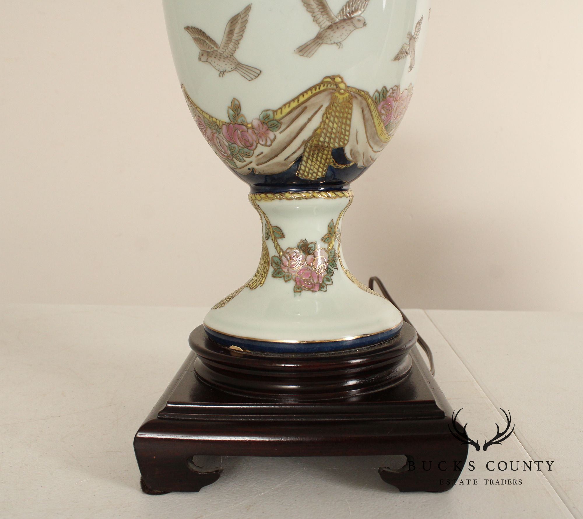 Bradburn Gallery Enameled Porcelain Urn Form Table Lamp