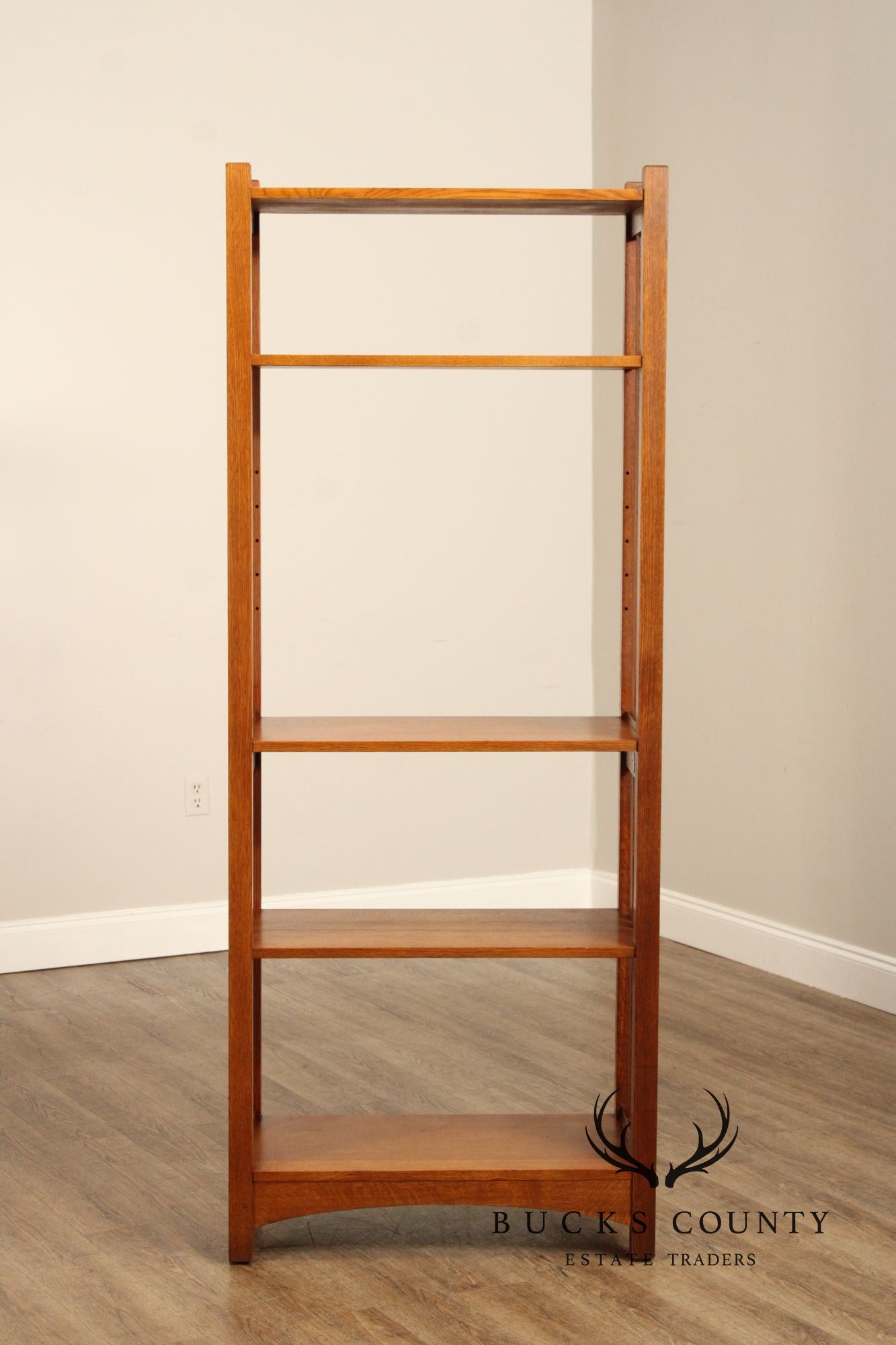 Stickley Mission Collection Oak Etagere Bookcase