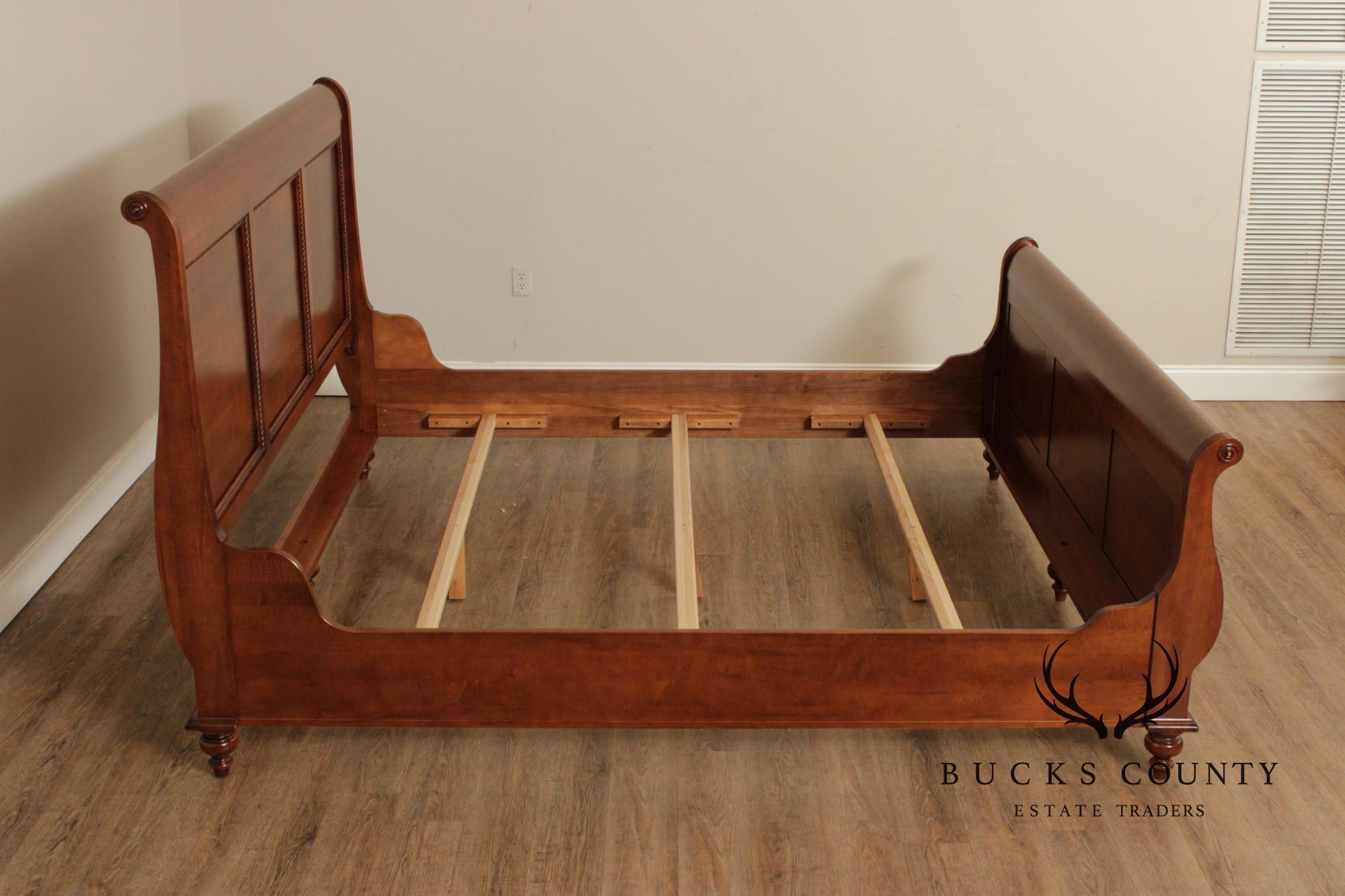 Durham Furniture 'Savile Row' Solid Maple King Sleigh Bed