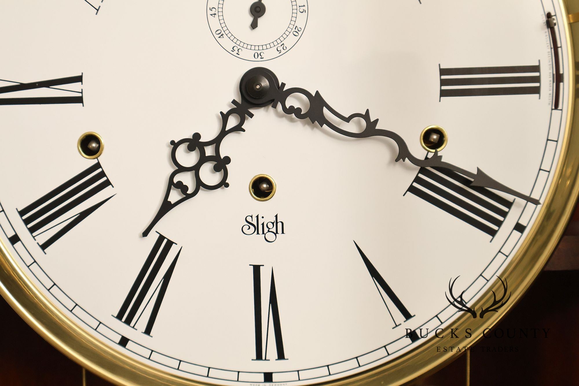 Sligh Dorset Flame Mahogany Grandfather Clock