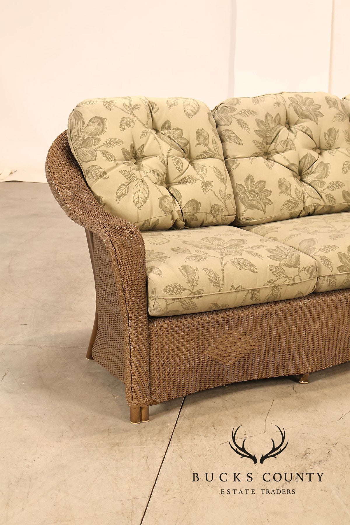 Lloyd Flanders Reflections All-Weather Lloyd Loom Wicker Sofa