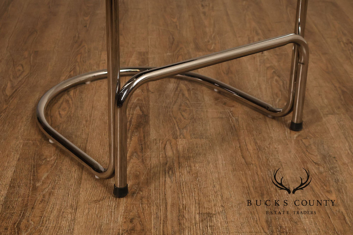 Thonet Modern Set of Eight Steel Cantilever Bar Stools