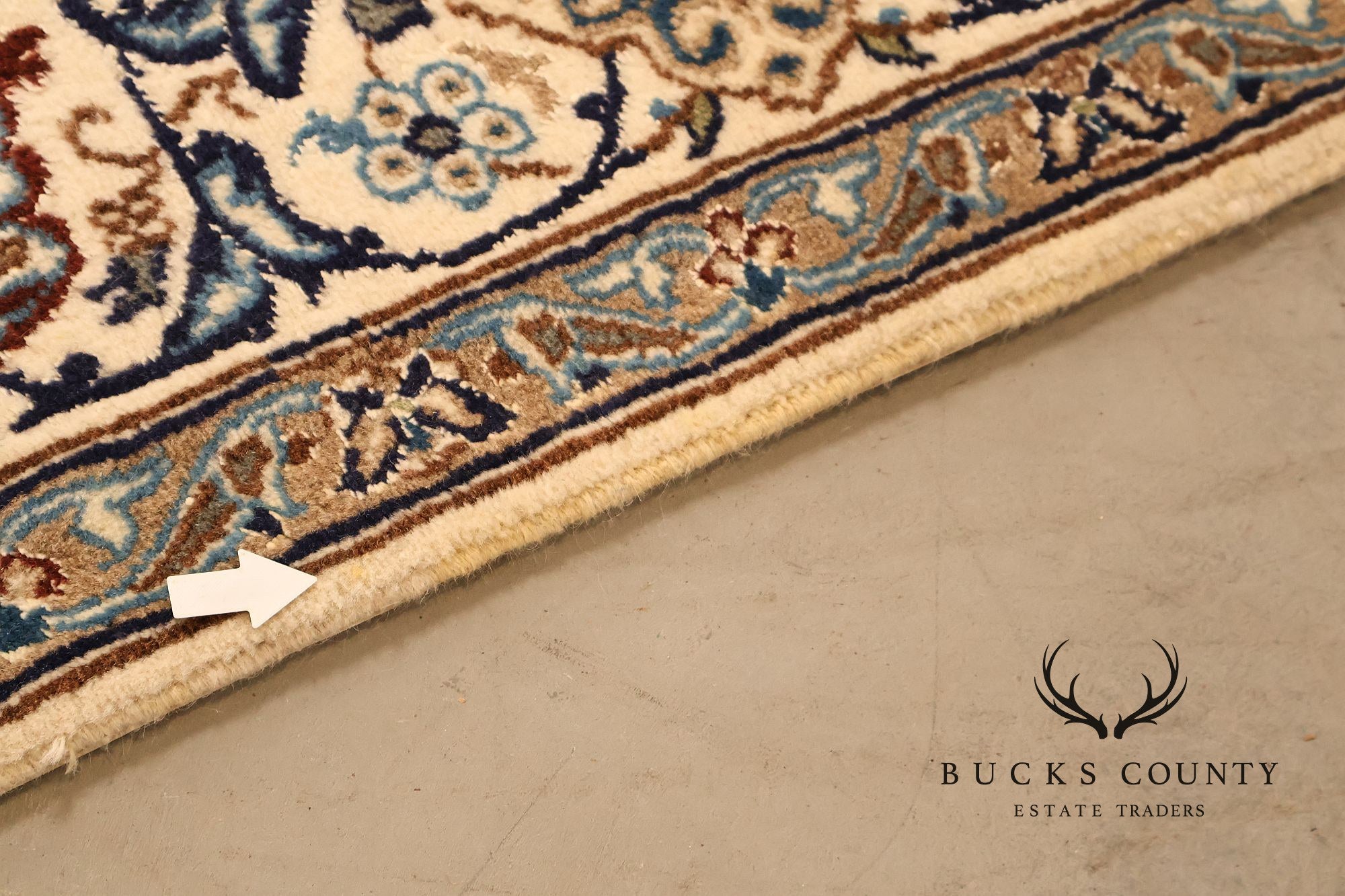 Handwoven Wool Curvilinear Medallion 6.4' x 10.75' Rug