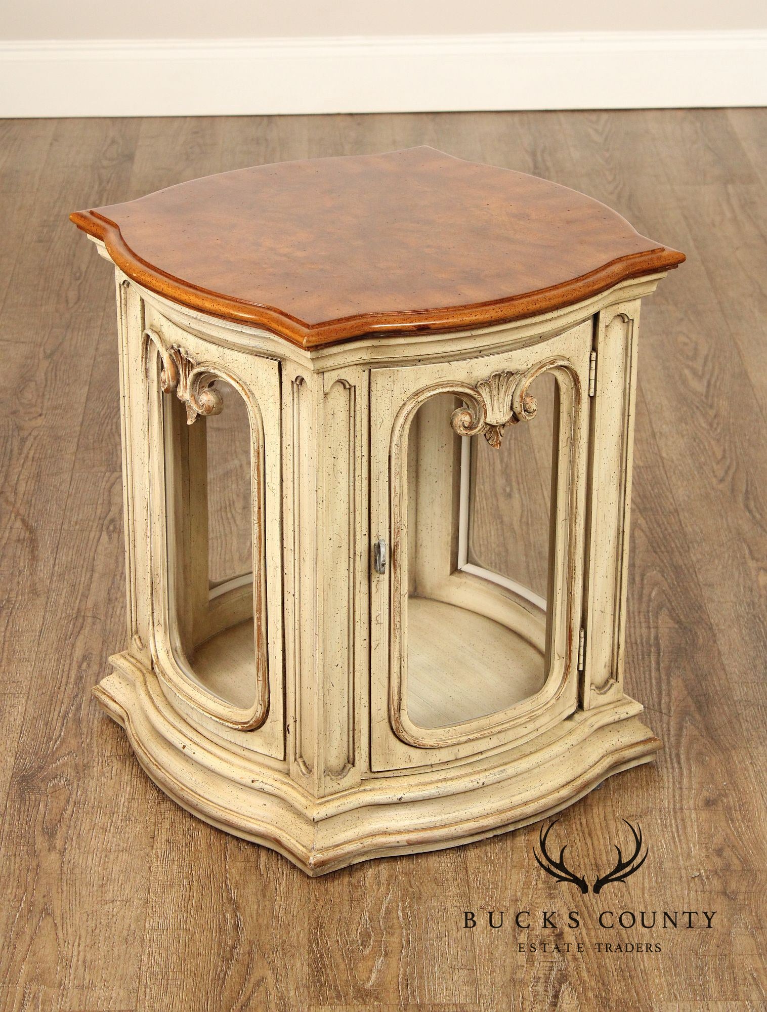 Tuscan Style Vitrine Display Side Table