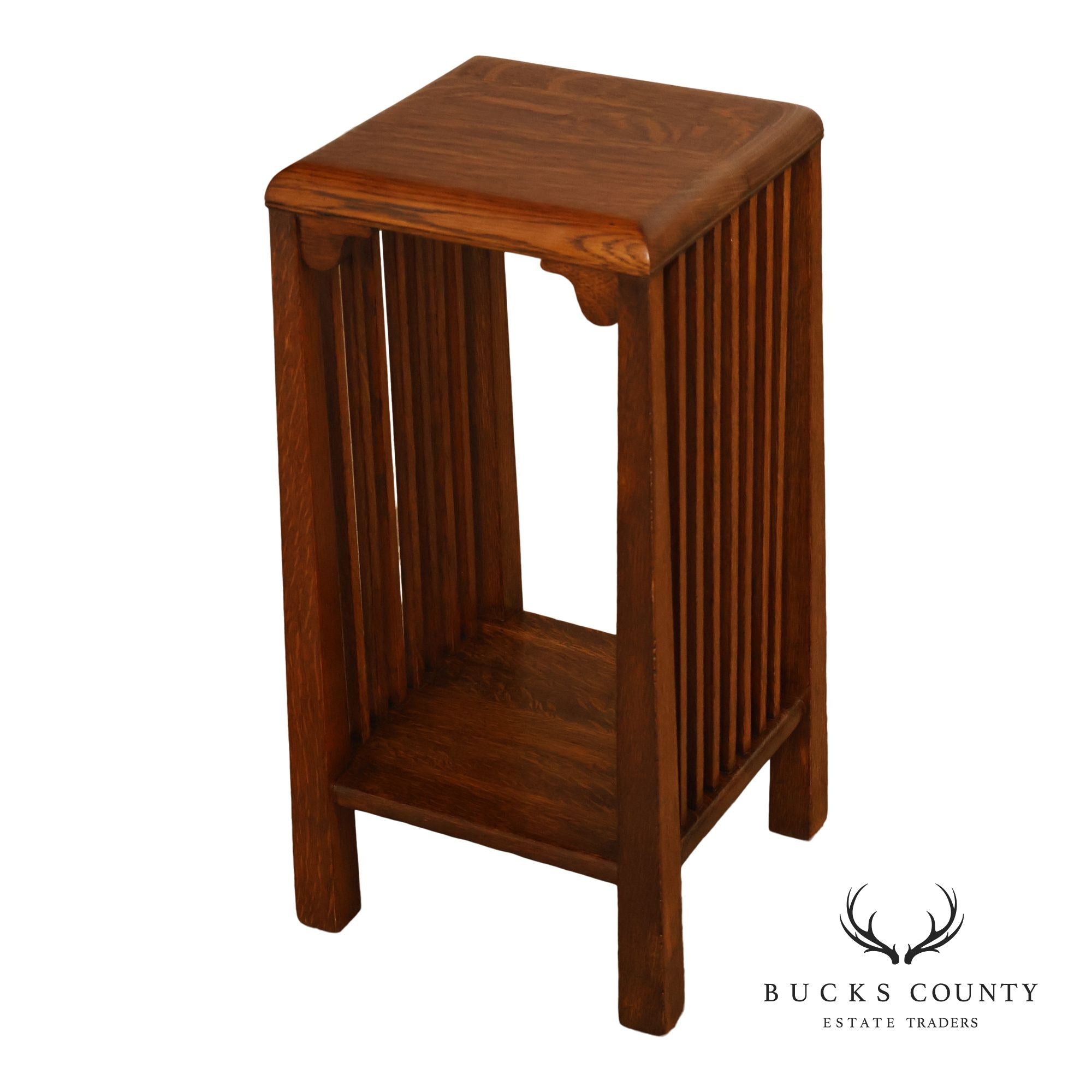 Michigan Chair Company Antique Mission Oak Spindle Side Table