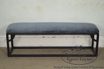 Custom Black Painted Long Bench (A)