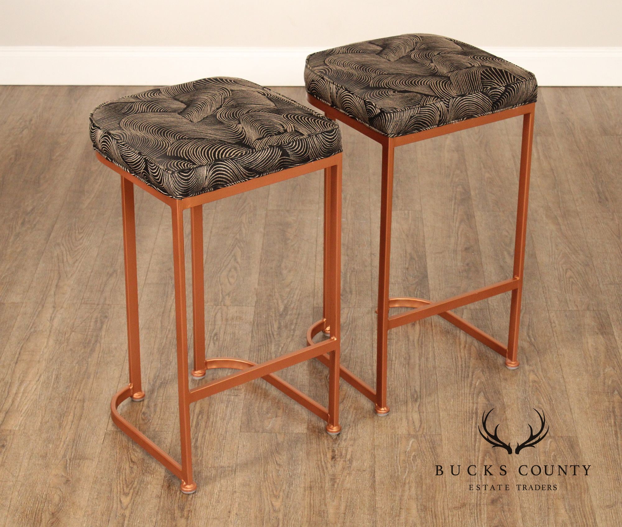 Shaver-Howard Contemporary Pair of Bar Stools