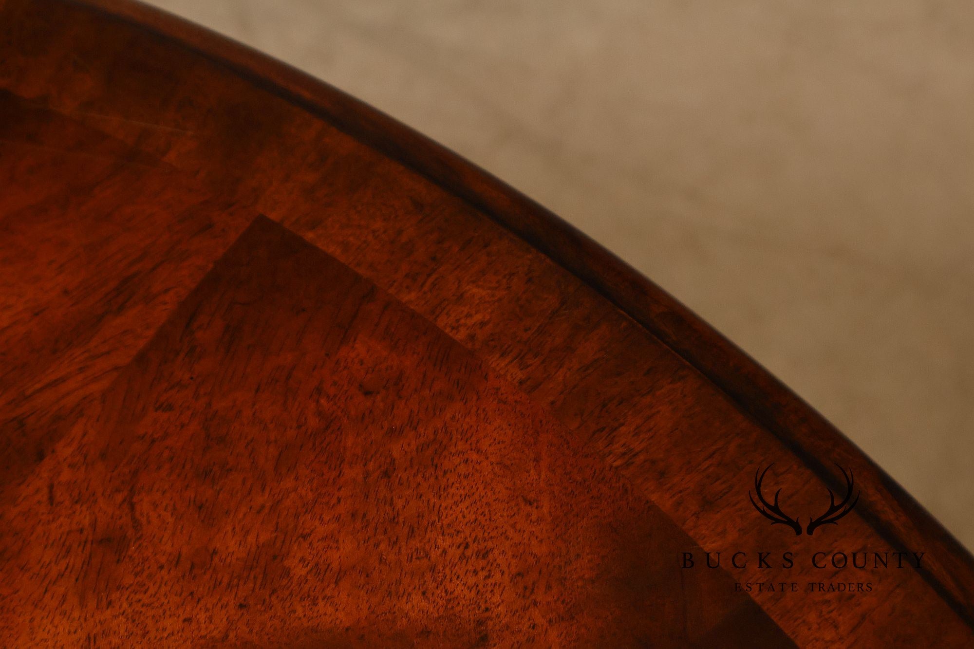 Theodore Alexander Regency Style Flame Mahogany Round Expanding Dining Table