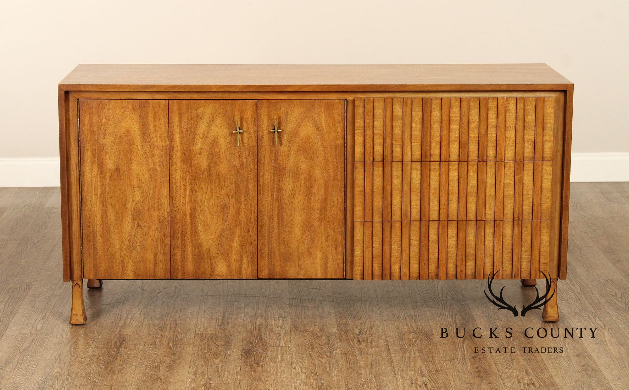 John Widdicomb Mid Century Modern Walnut Long Dresser