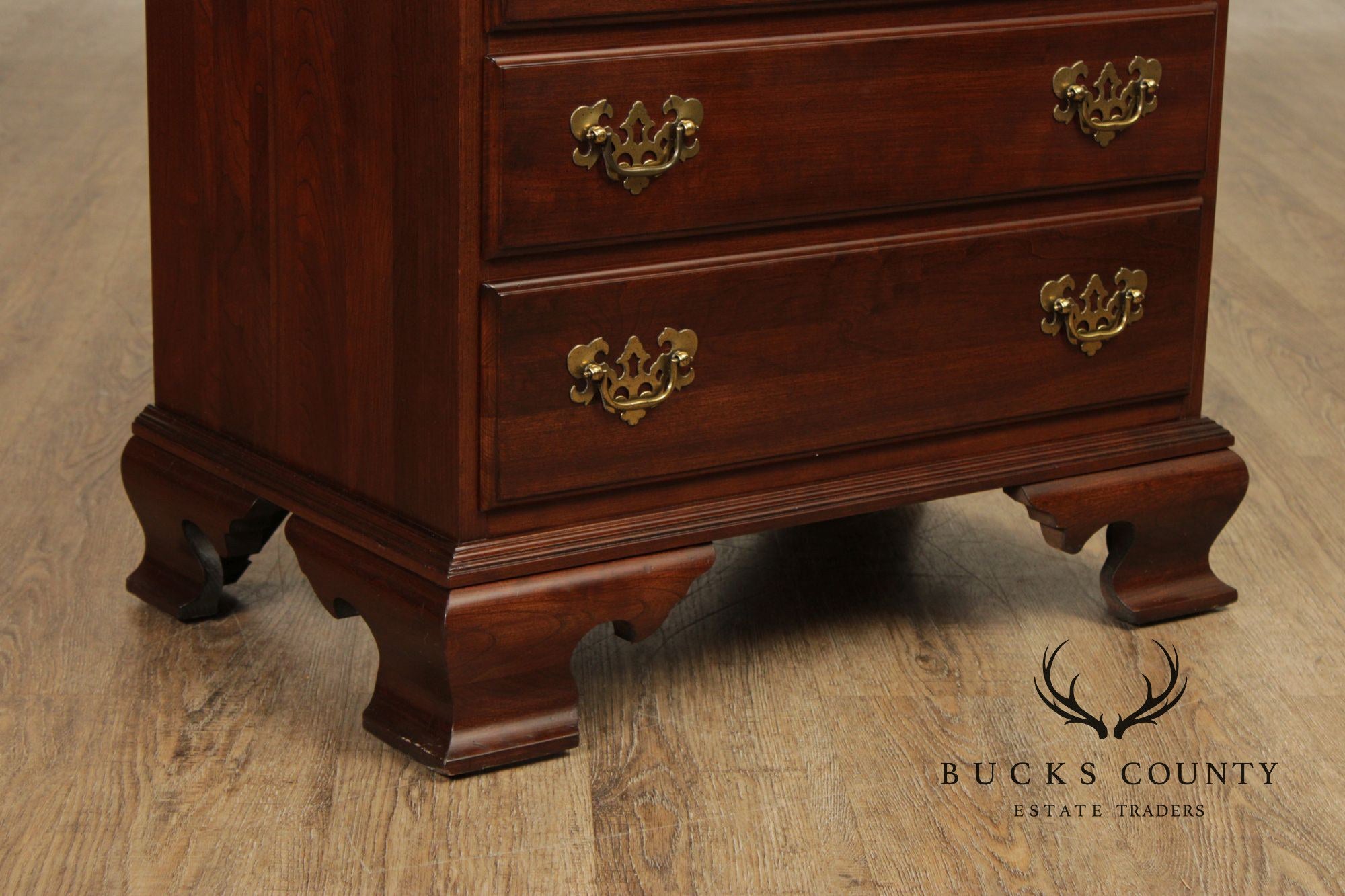 Ethan Allen 'Georgian Court' Pair of Cherry Nightstand Chests