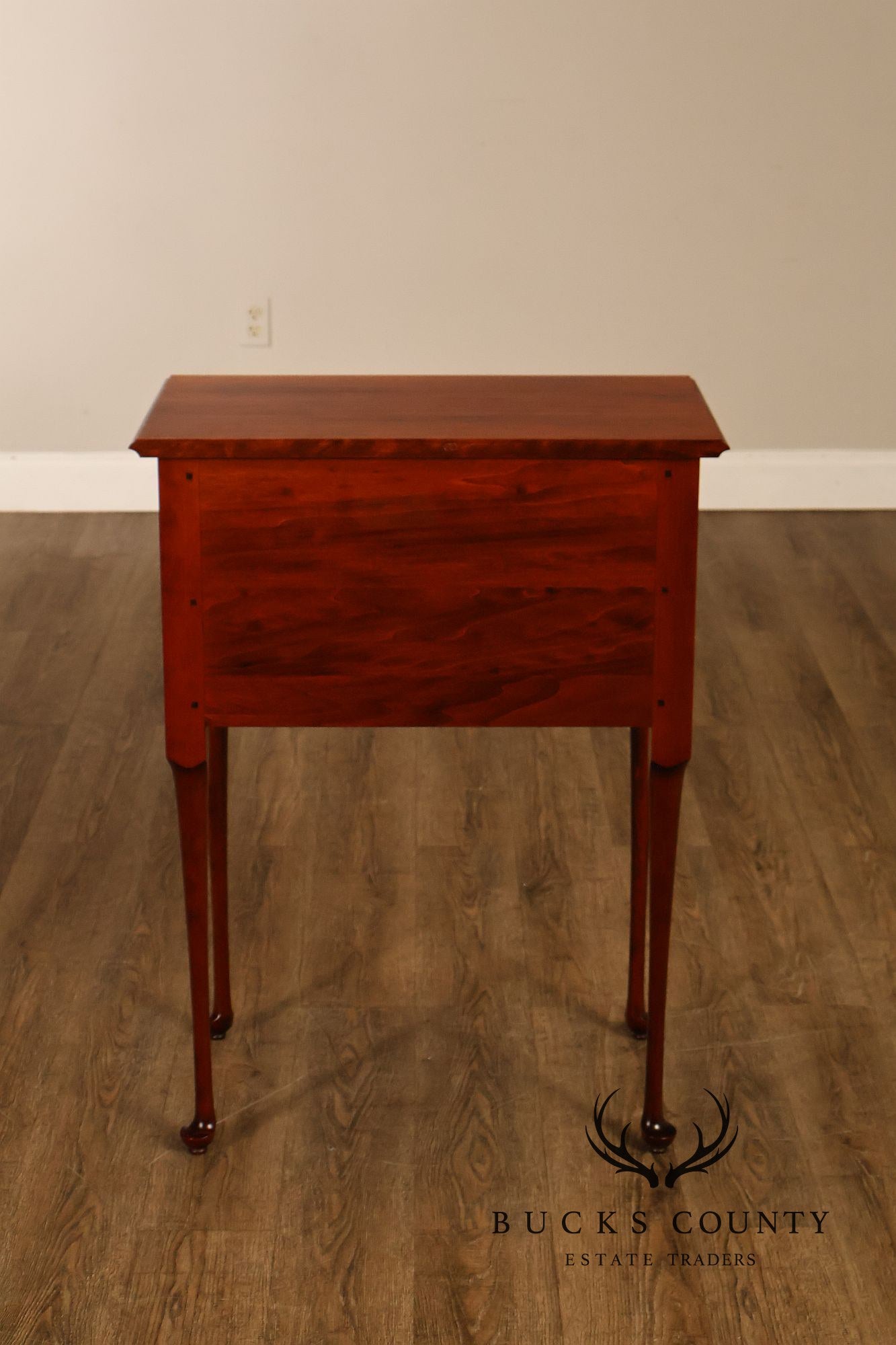 J.L. Treharn Colonial Revival Cherry One Drawer Console Table