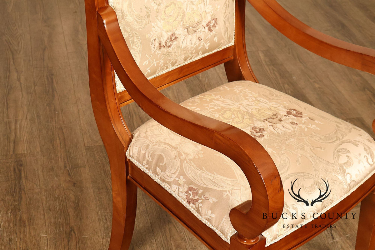 Empire Style Set Of Eight Upholstered Dining Chairs