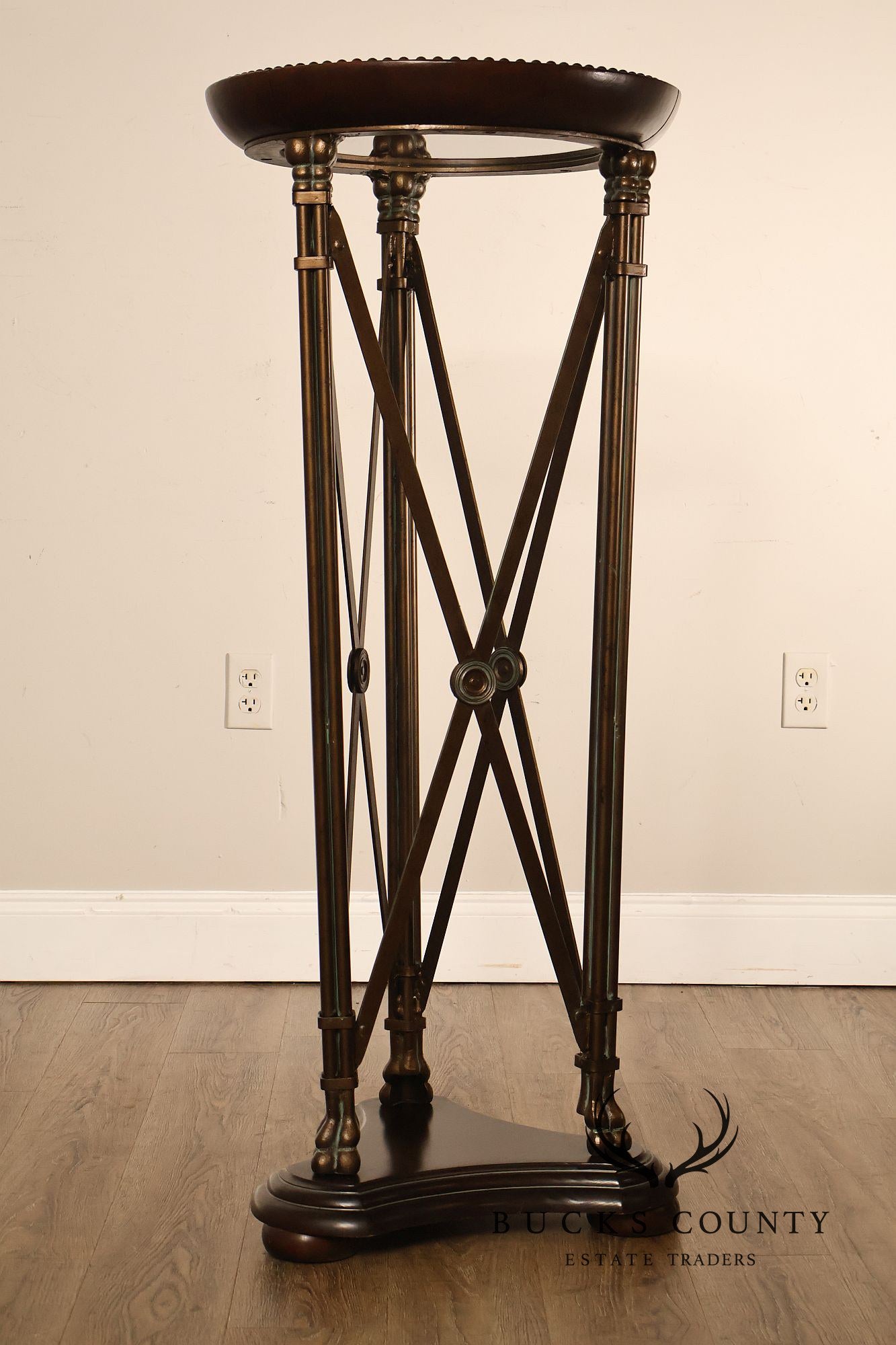 Regency Style Pair Of Mahogany Pedestal Plant Stands