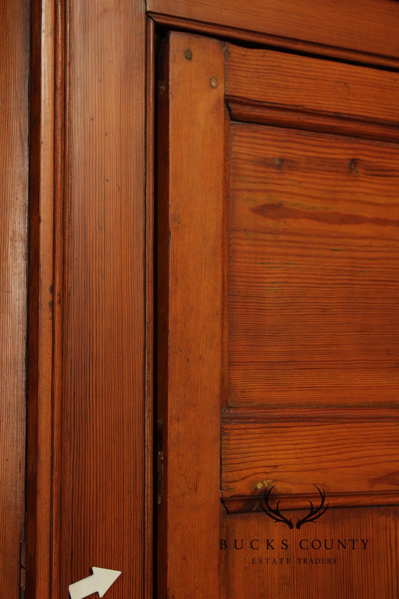 Antique Pine Corner Pantry Cupboard