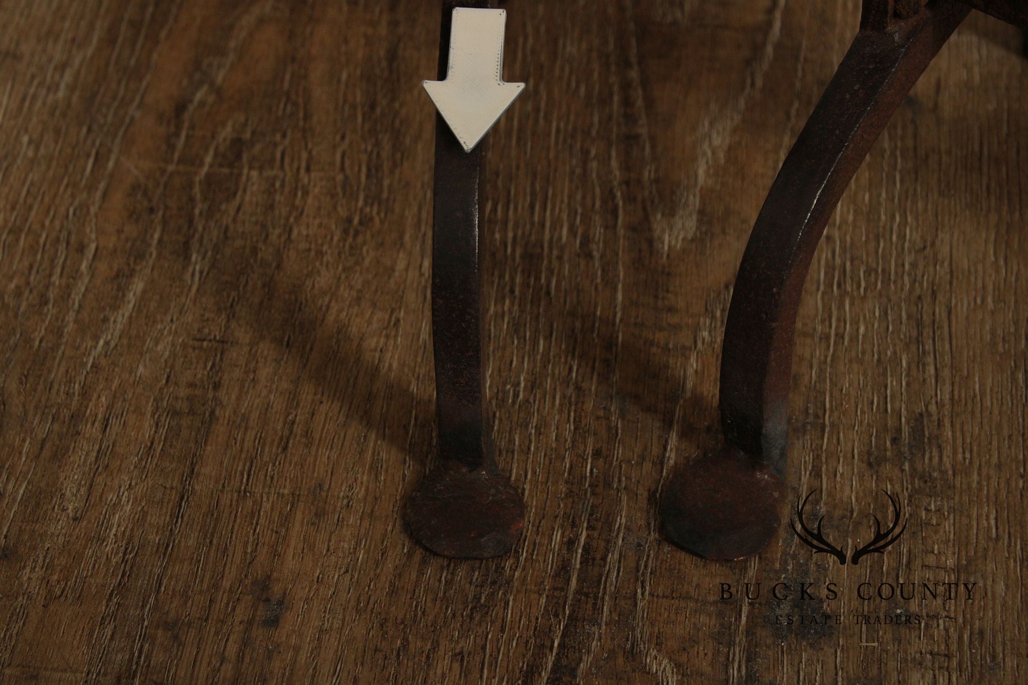 Antique Pair of Fireplace Hand Forged Andirons