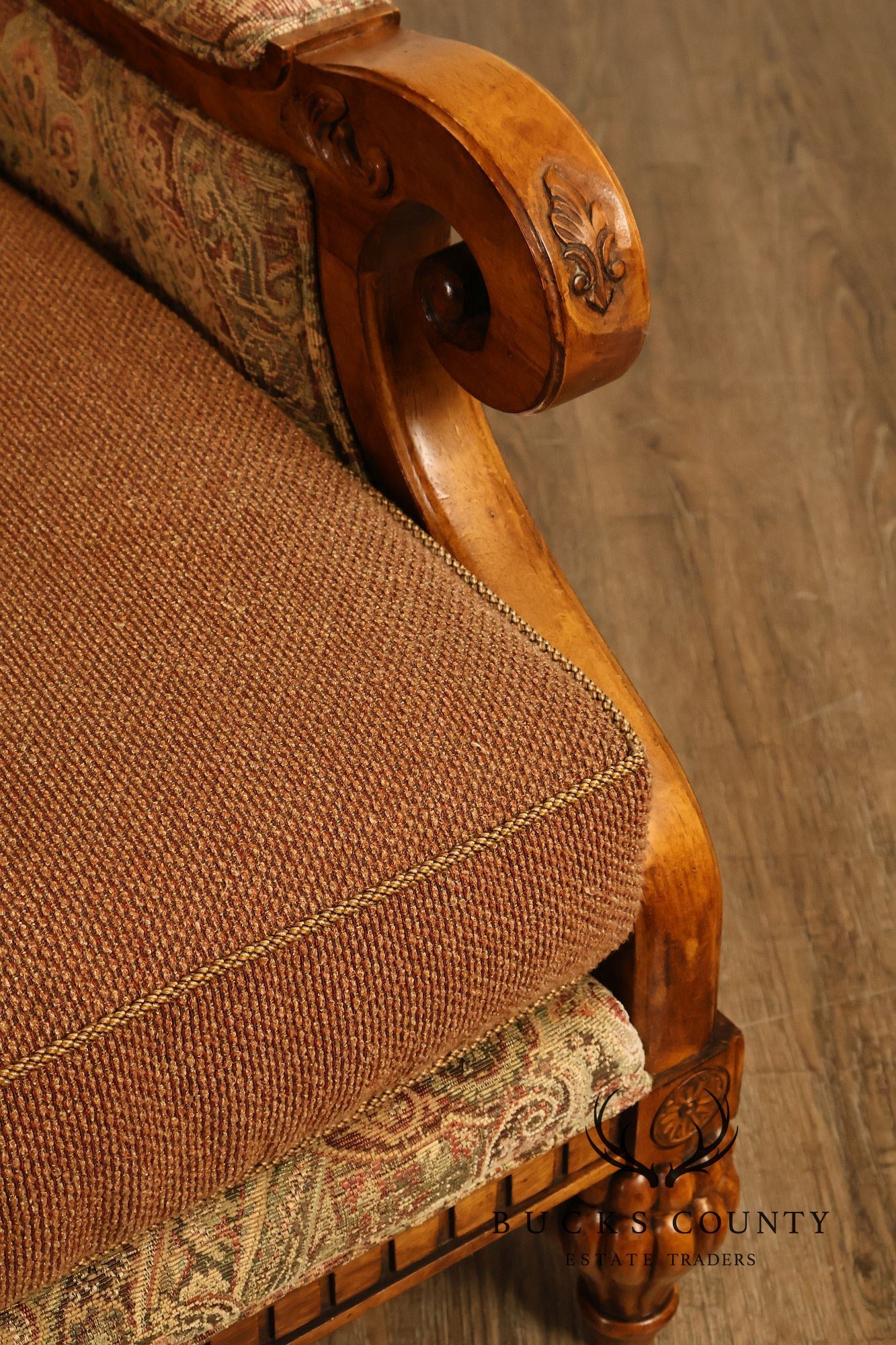 Robb & Stucky British Colonial Style Armchair with Ottoman