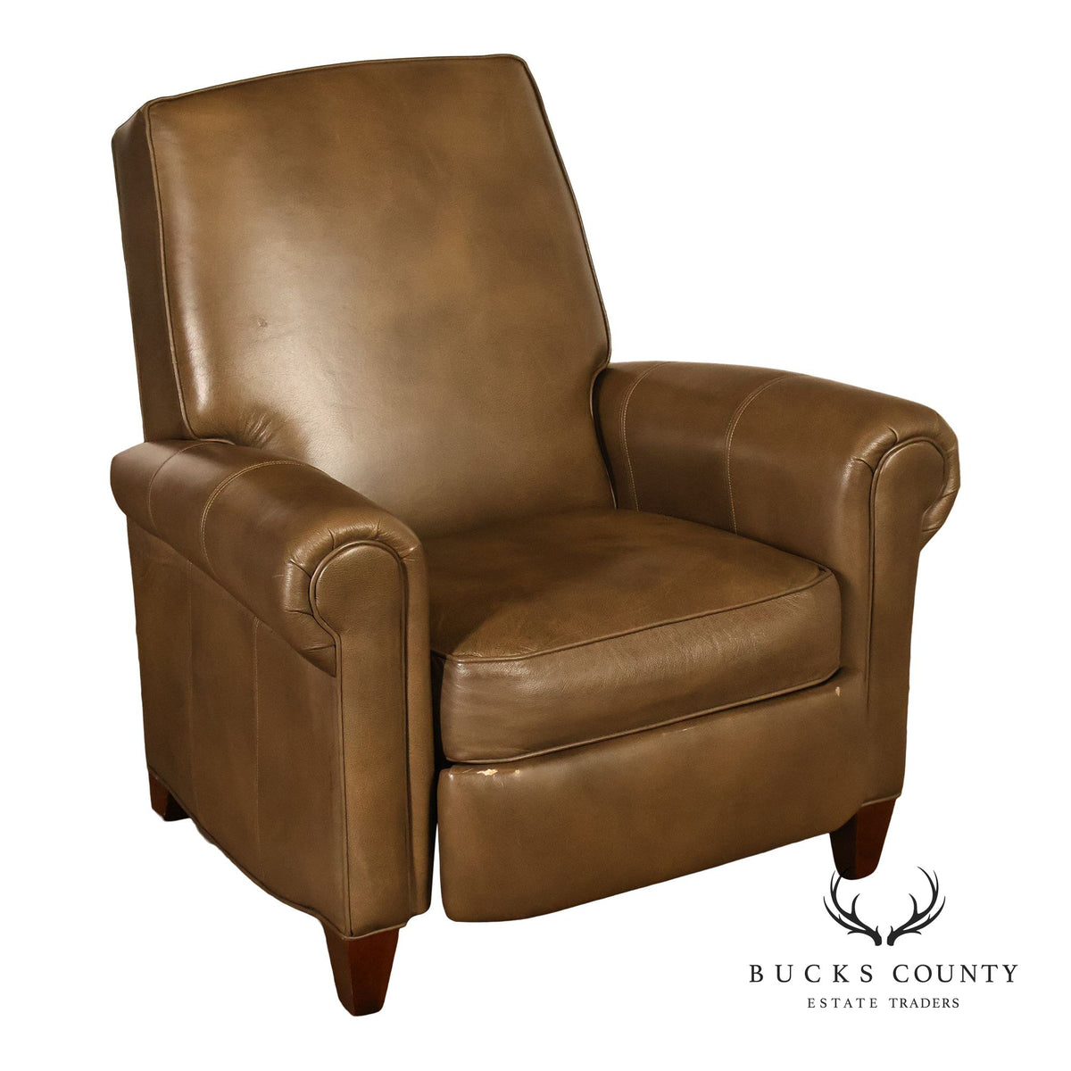 Ethan Allen Contemporary Leather Recliner Armchair