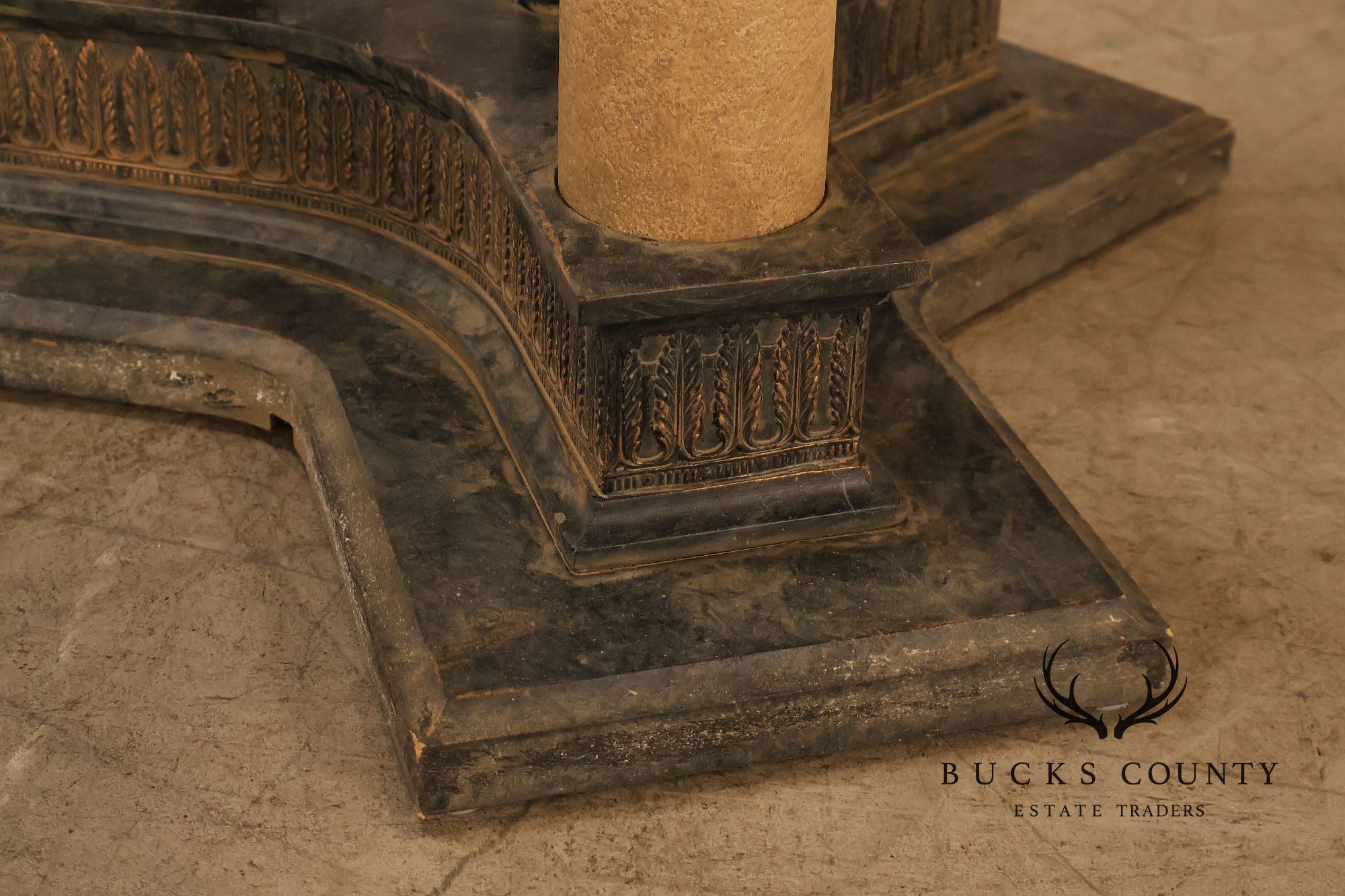 Neoclassical Style Pair Of Floor Lamps With Lion Figures