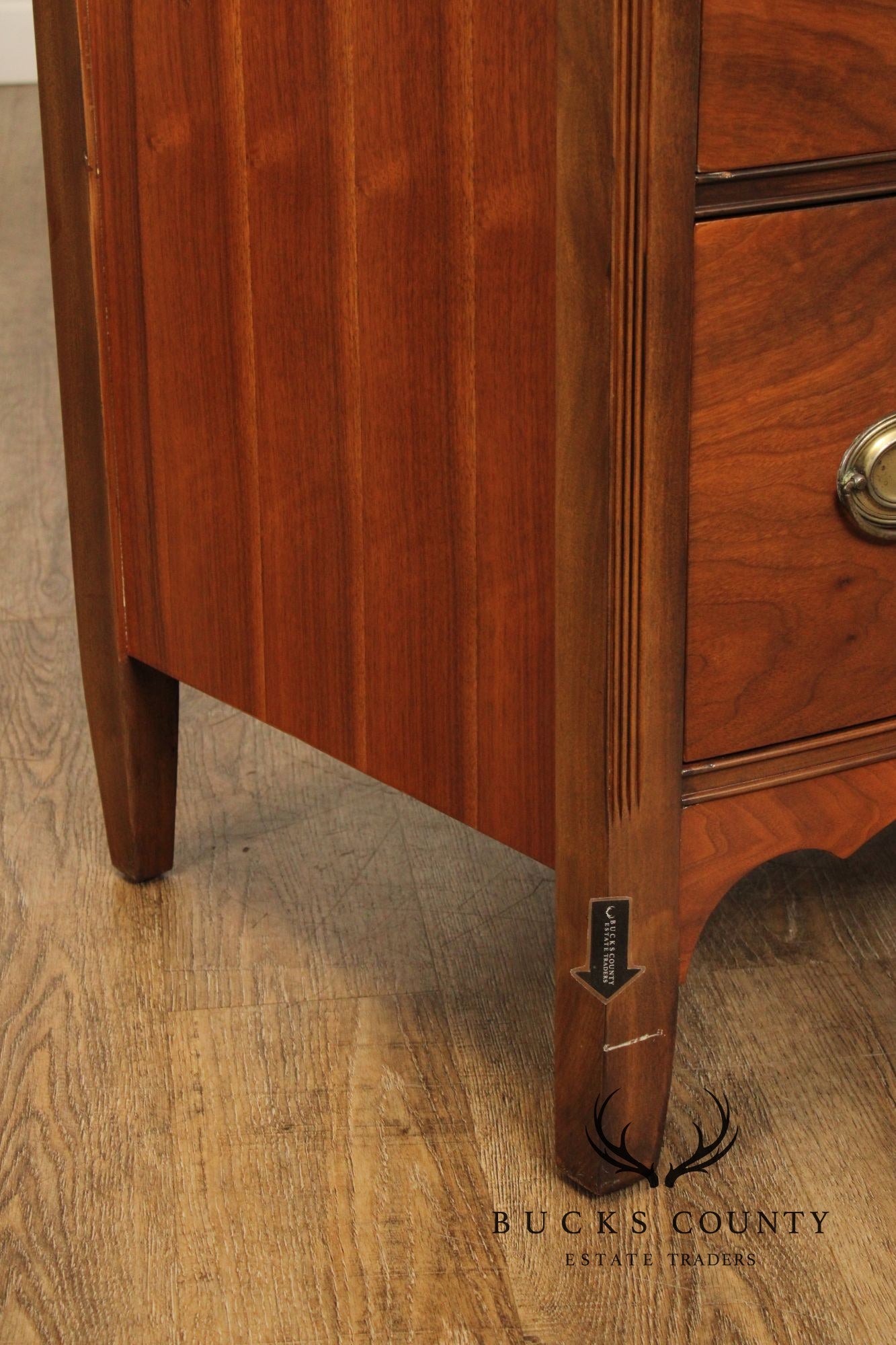 1940's Hepplewhite Style Inlaid Walnut Chest on Chest