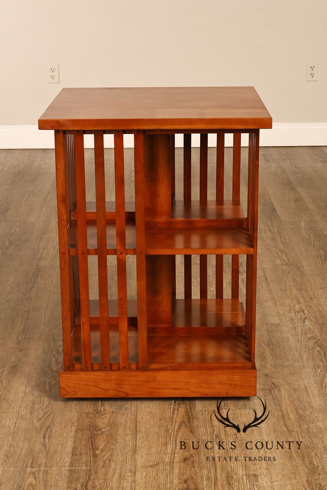 Stickley Mission Collection Harvey Ellis Cherry Revolving Bookcase