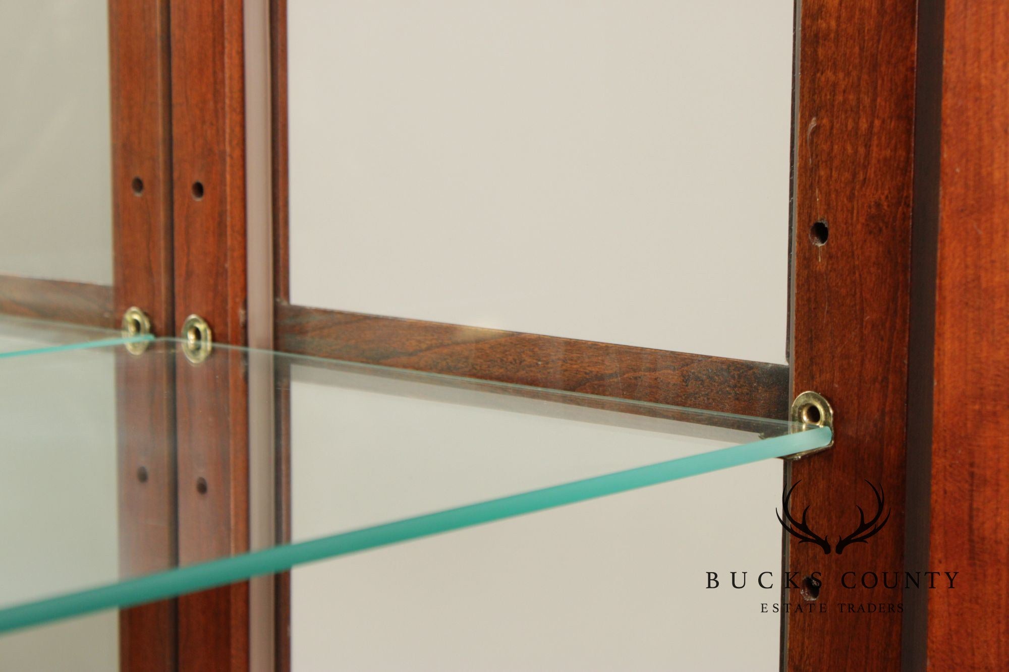 Knob Creek Traditional Cherry Narrow Curio Display Cabinet