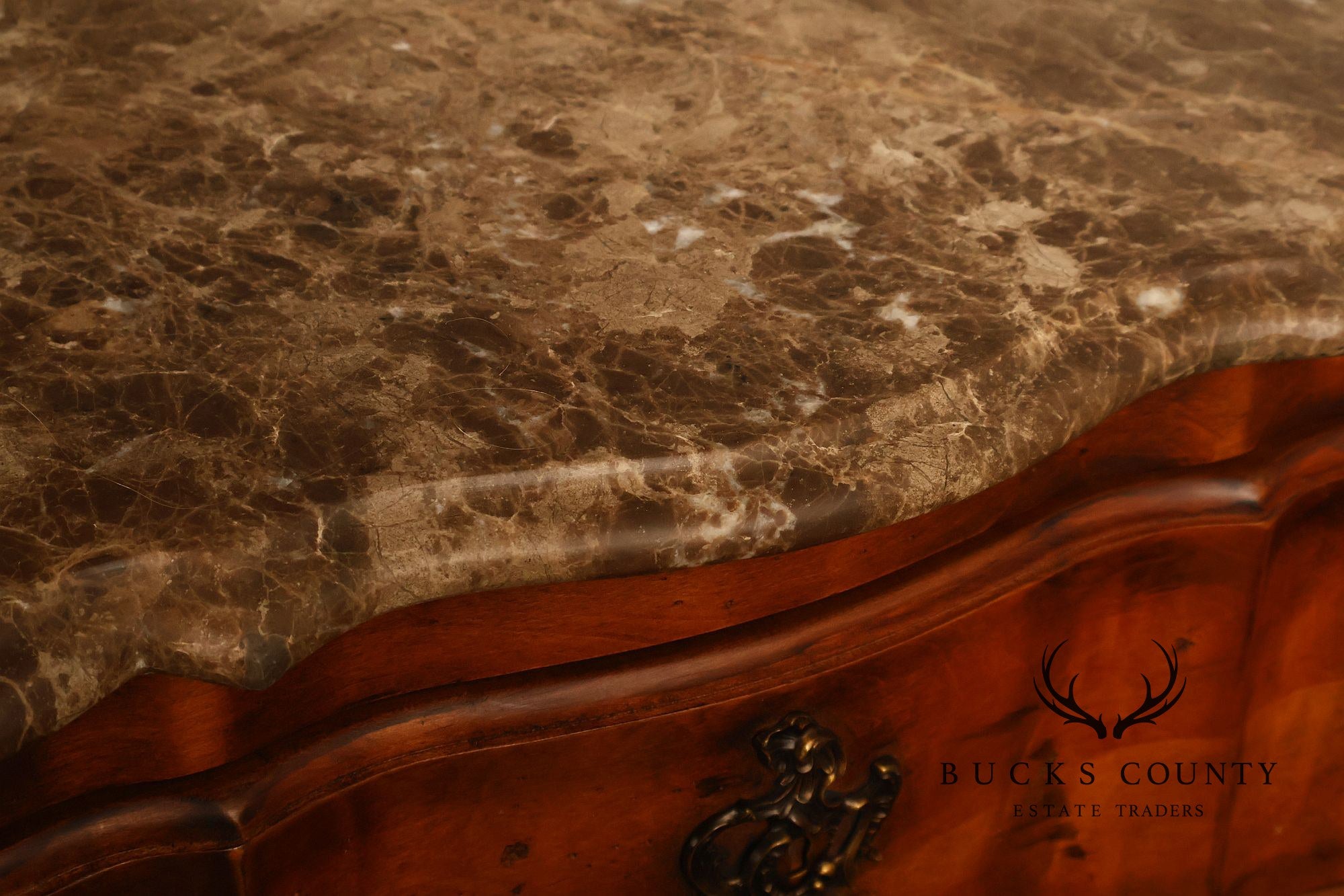 Century Furniture  French Provincial Style Marble Top Chest