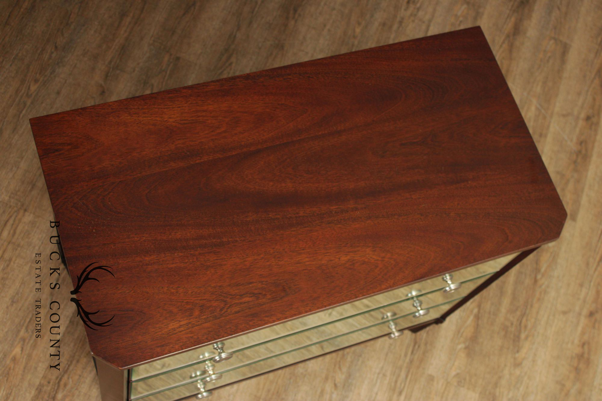 Ethan Allen Hollywood Regency Style Pair of Mirrored Chests