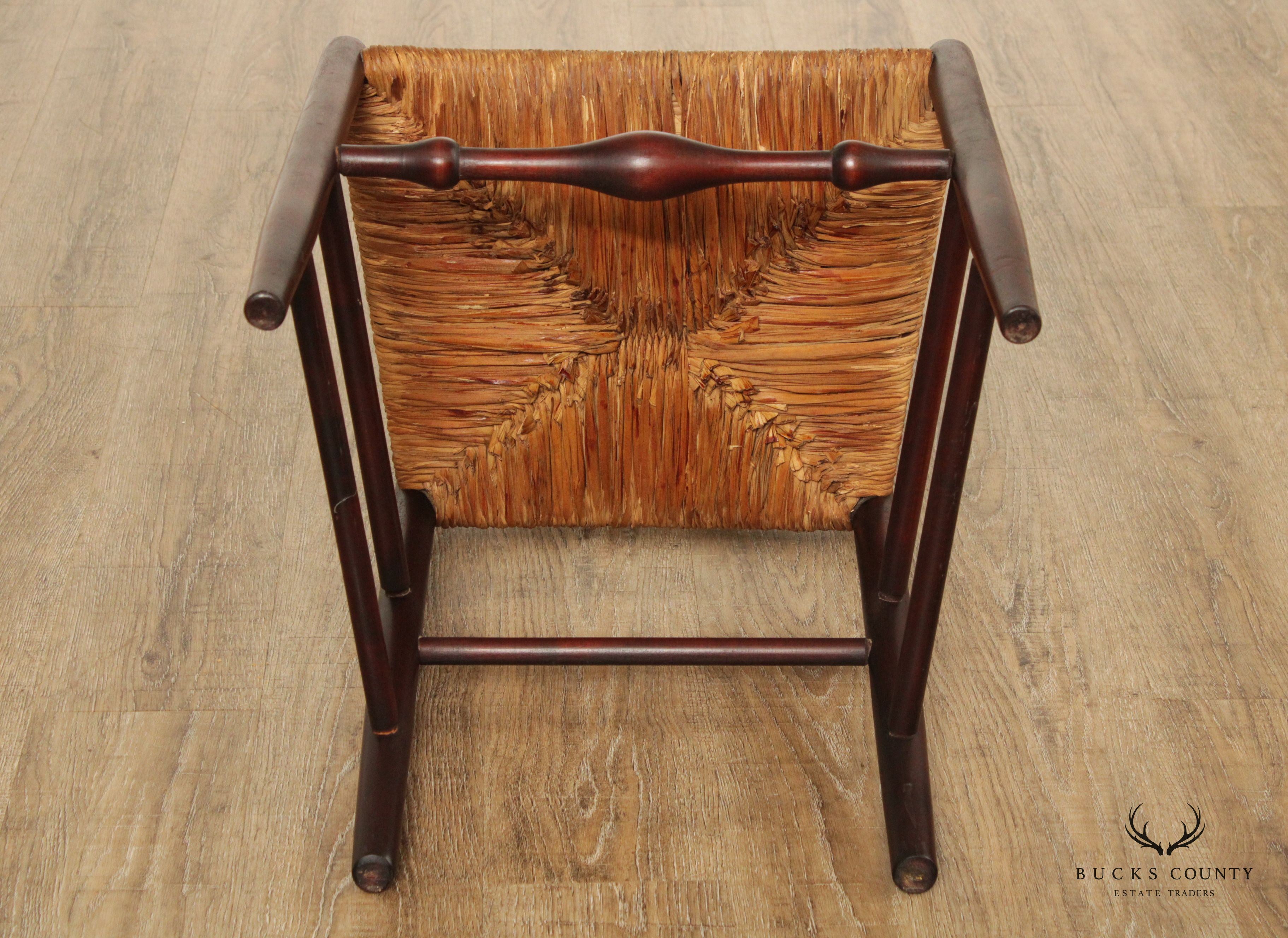 Shaker Style Antique Rush Seat Cherry Ladderback Chair