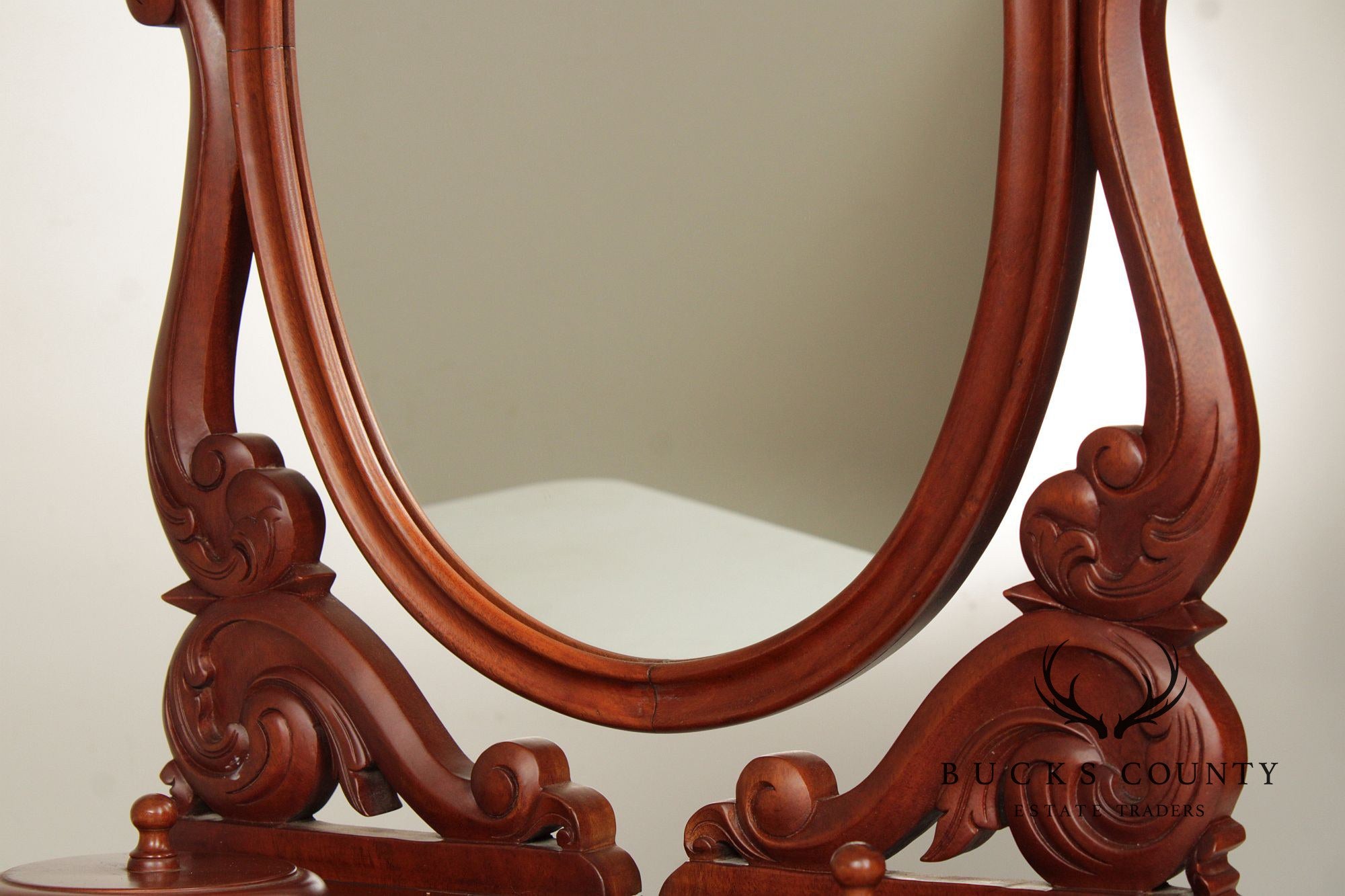 Victorian Style Vintage Mahogany Dresser Mirror