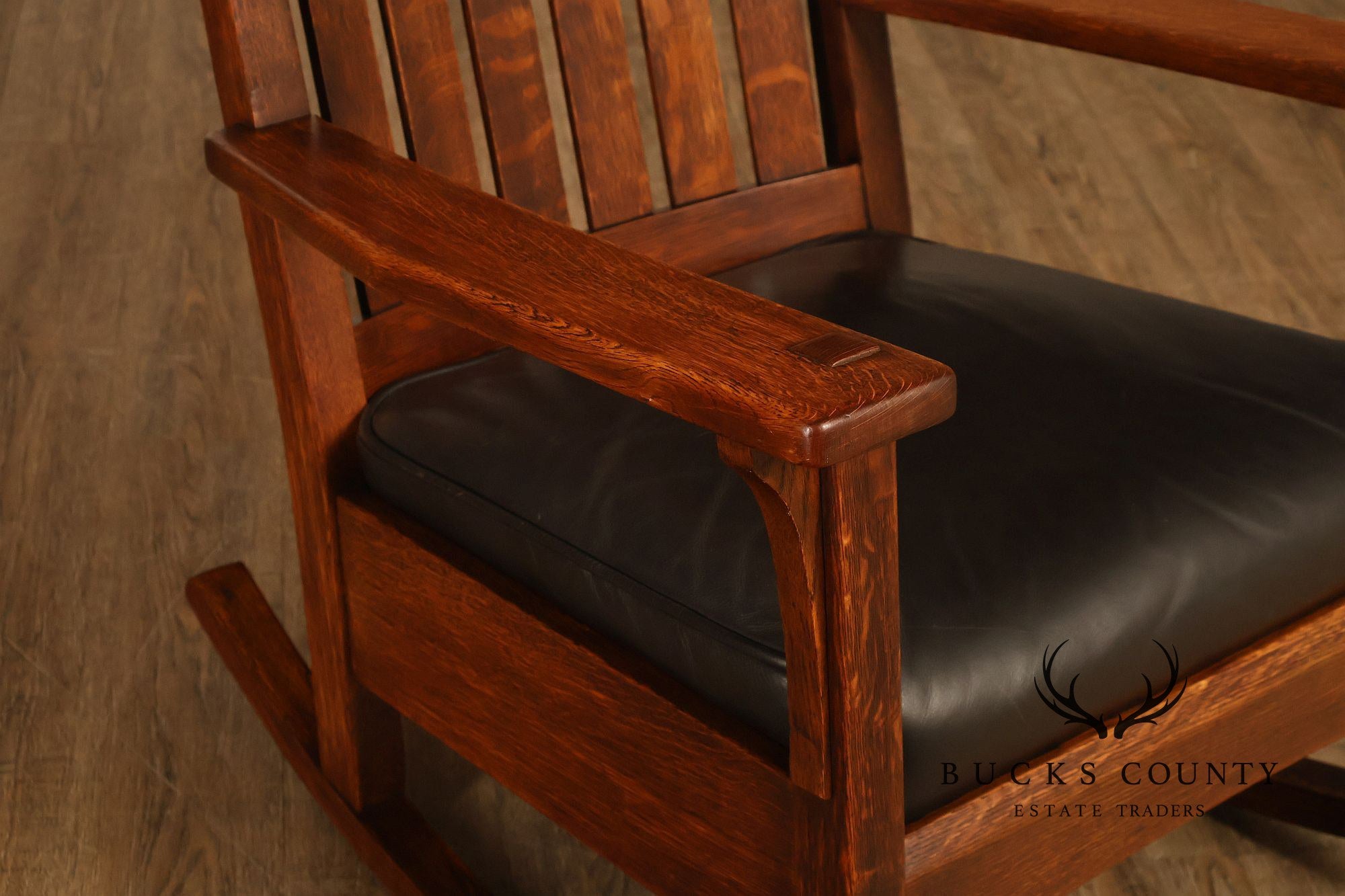 Antique L & J.G. Stickley Mission Oak Rocking Chair