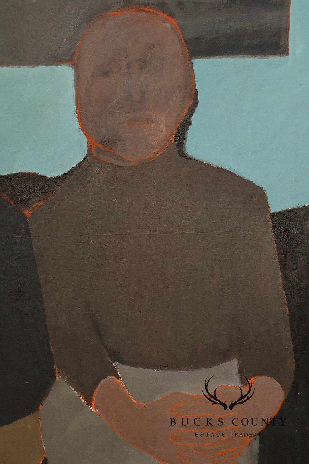 Anne Copper Dobbins Oil Painting, 'Artist and Her Husband'