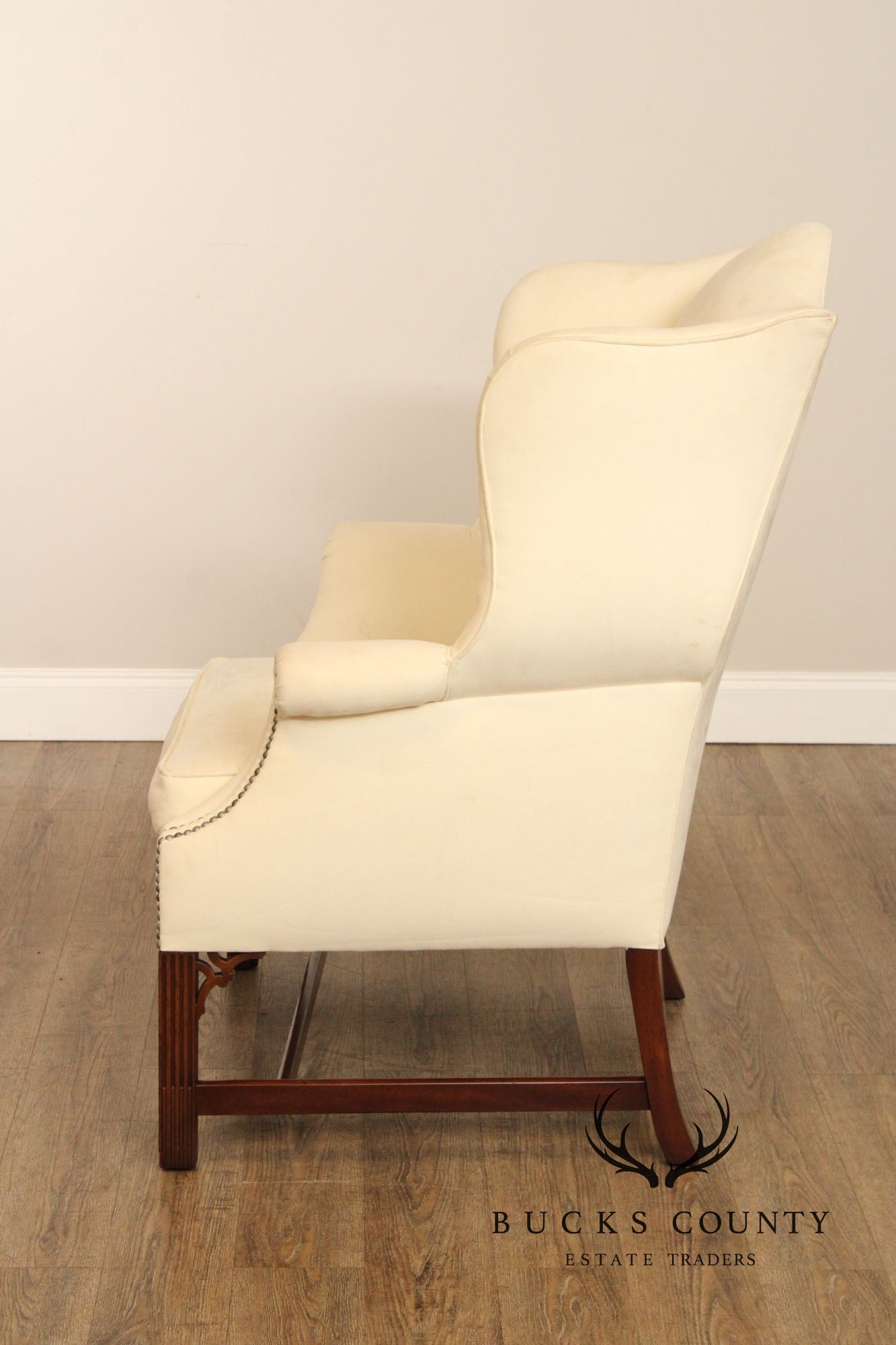 Kittinger Chippendale Style Mahogany Wing Chair