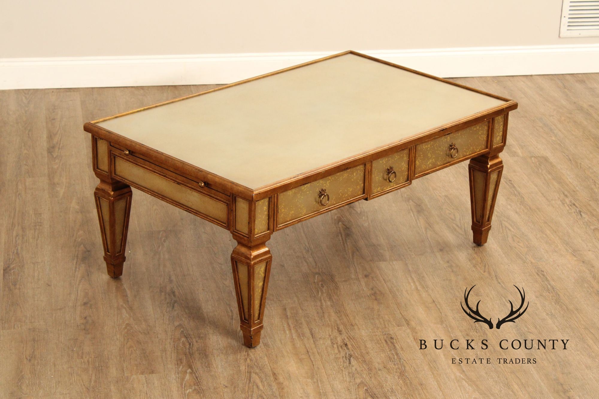 Theodore Alexander Neoclassical Style Eglomise Coffee Table