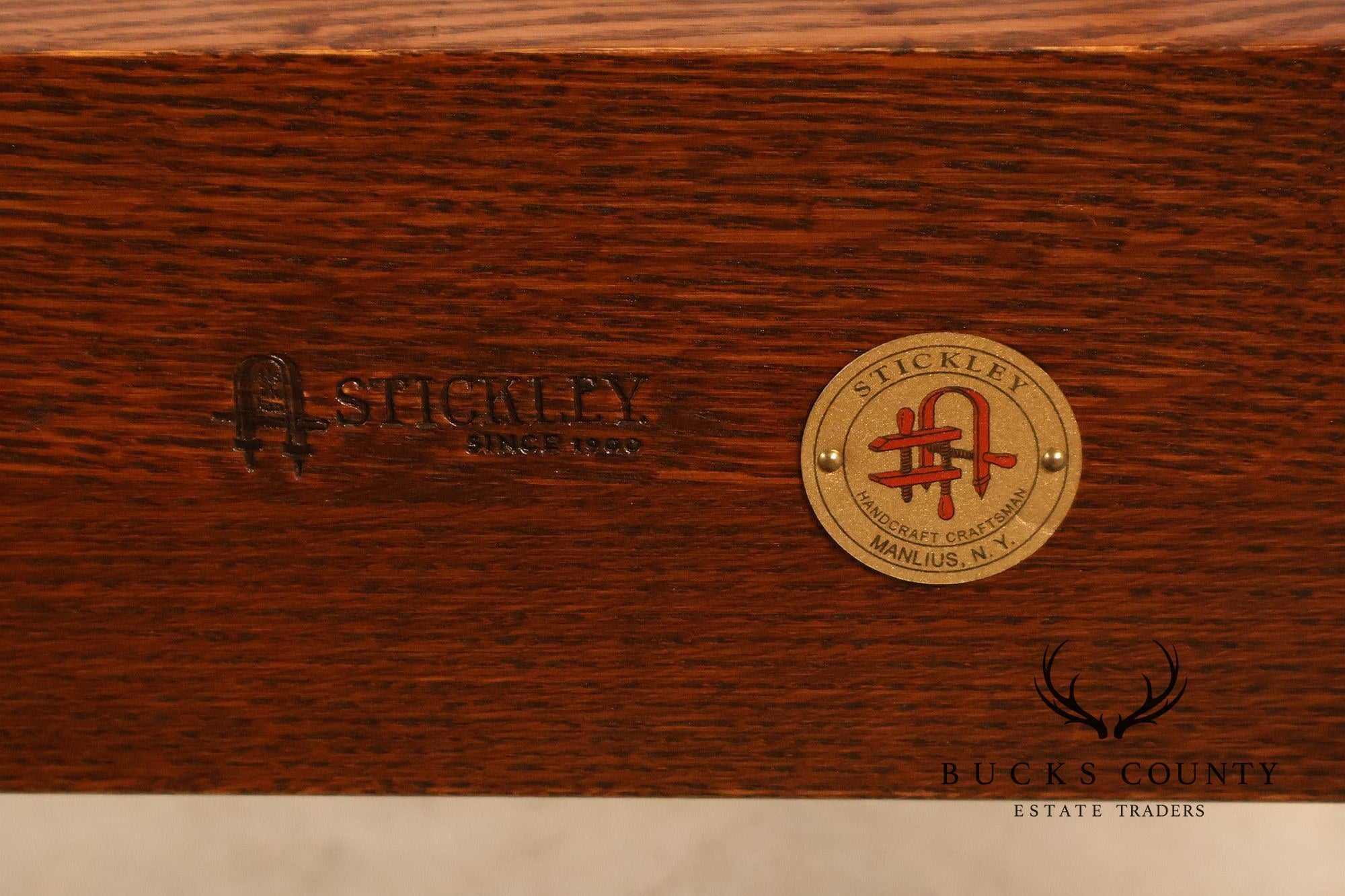 Stickley Harvey Ellis Inlaid Oak Queen Bed