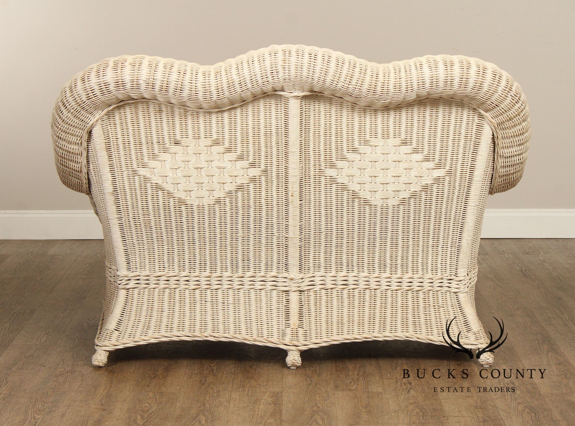 Victorian Style Vintage Pair of Wicker Loveseats