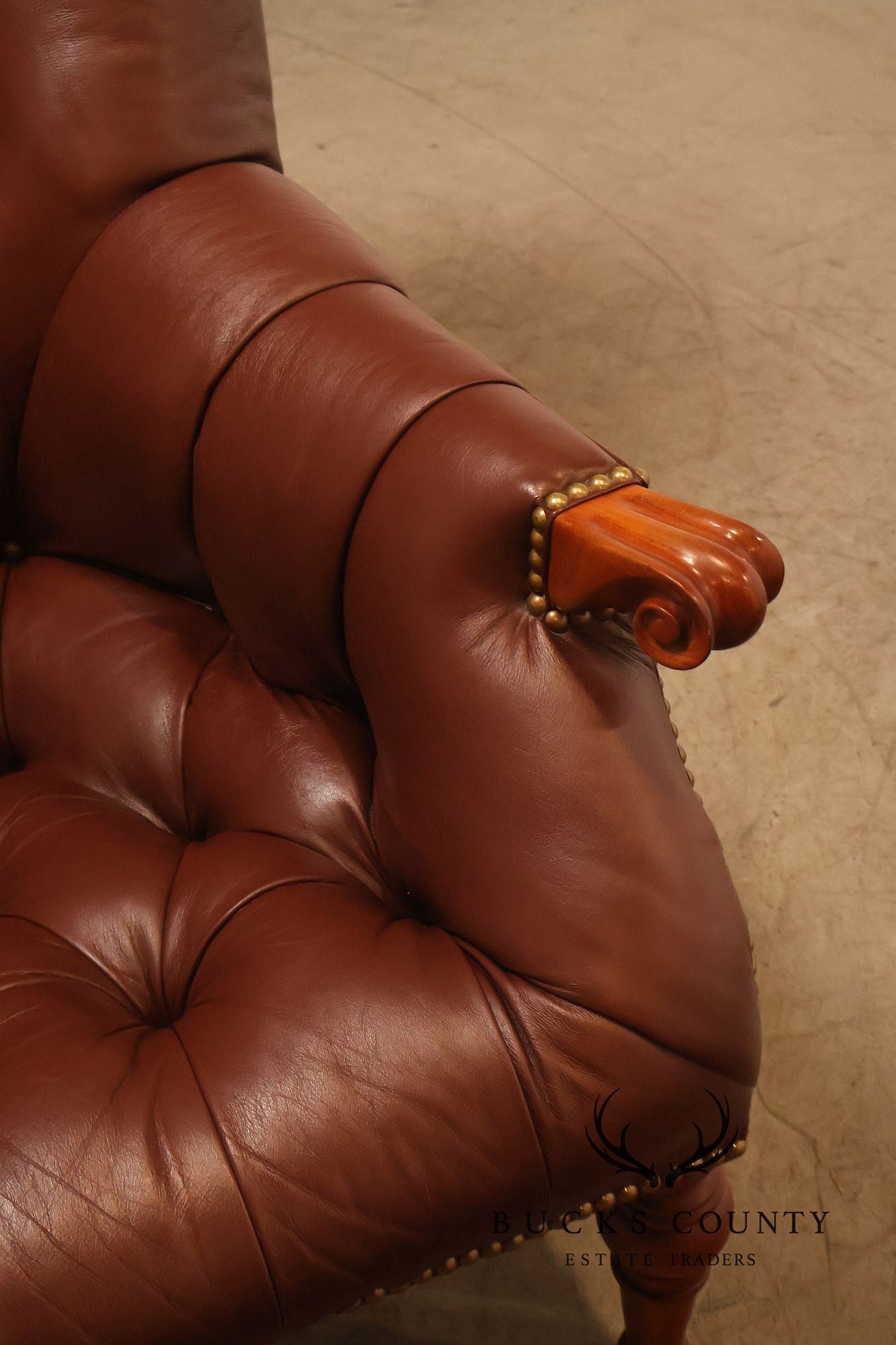 Stickley Tufted Leather 'Leopold' Armchair