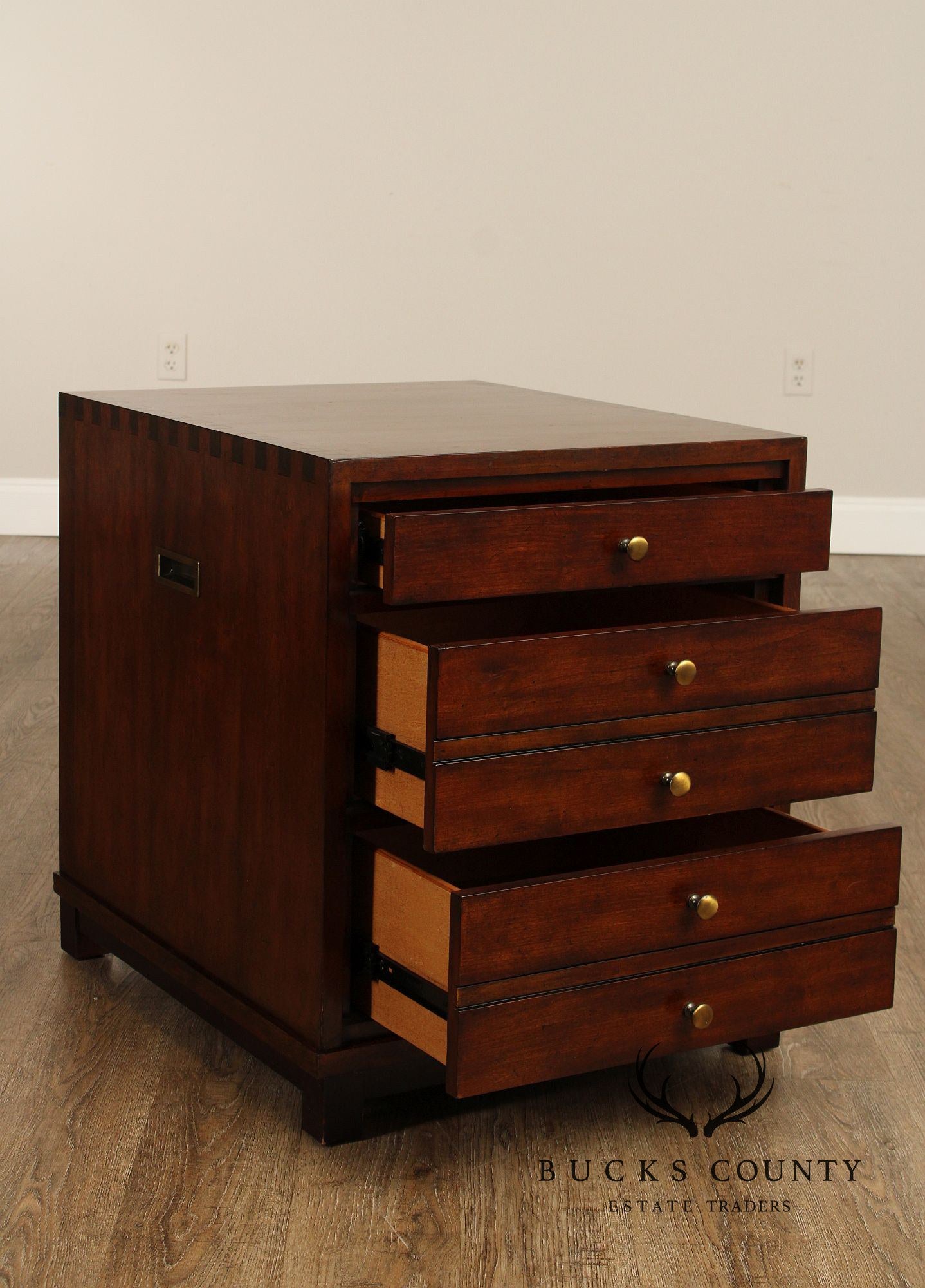 Hammary Furniture Campaign Style Three-Drawer End Table