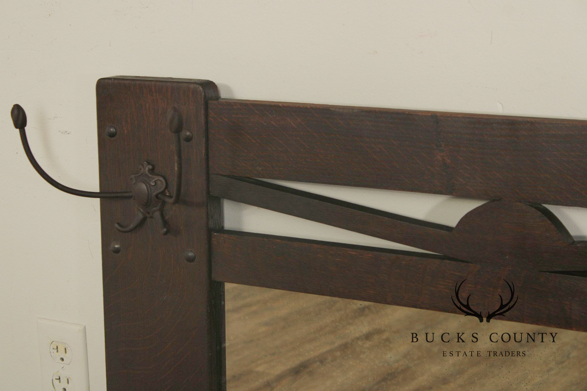 Arts and Crafts Oak Wall Mirror