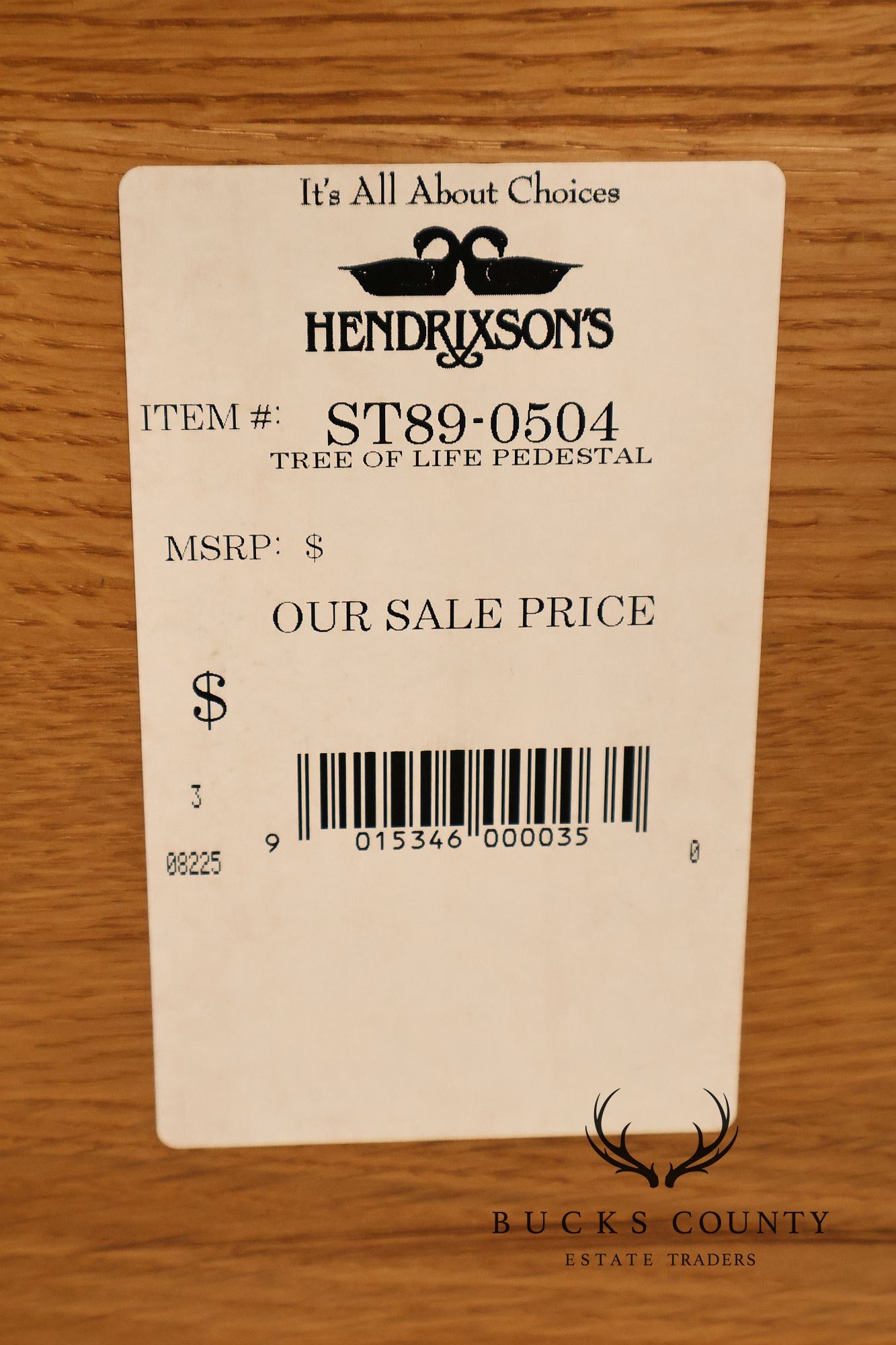 Stickley Mission Collection Oak Tree of Life Pedestal