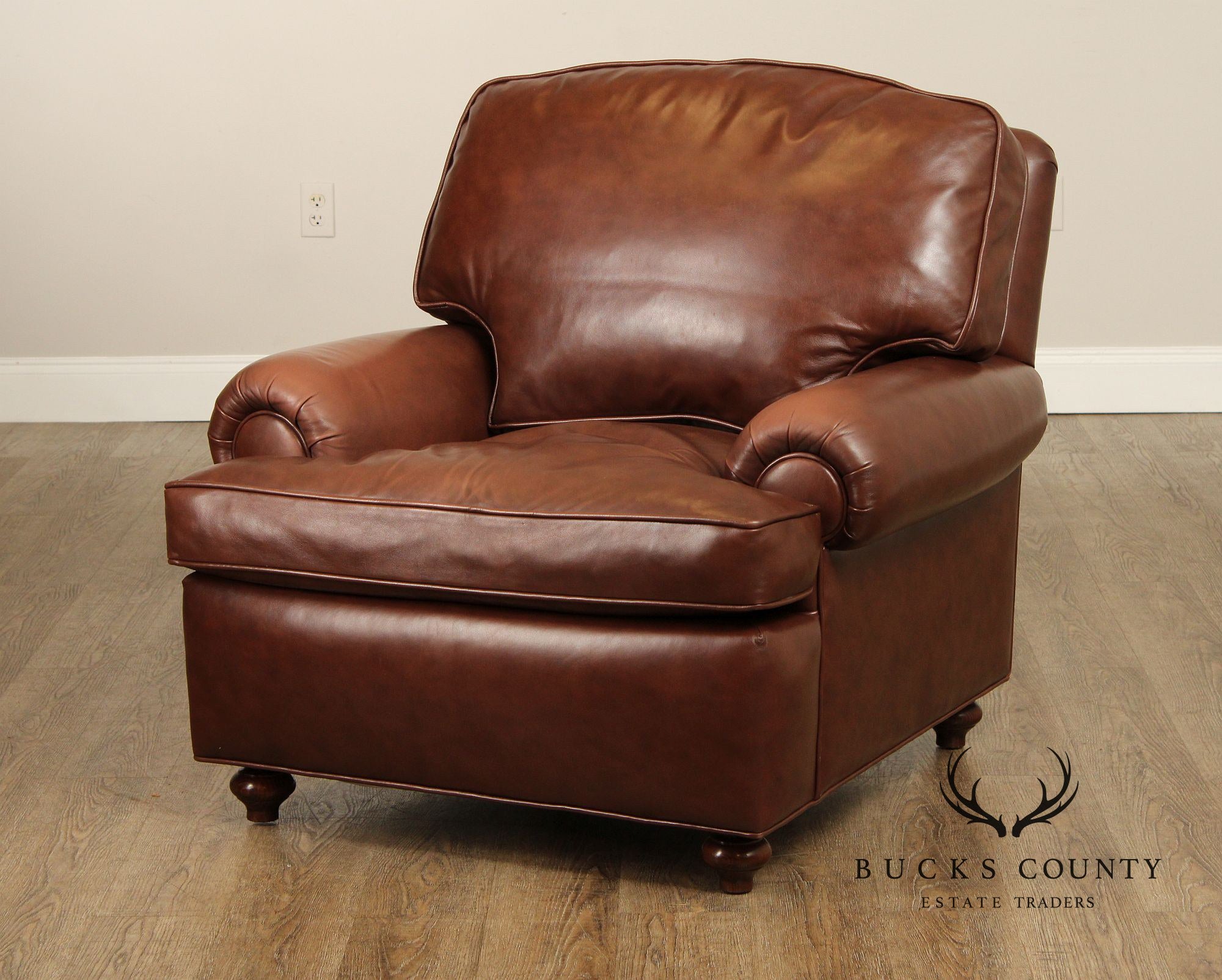 Brunschwig & Fils Saratoga Collection Leather Club Chair