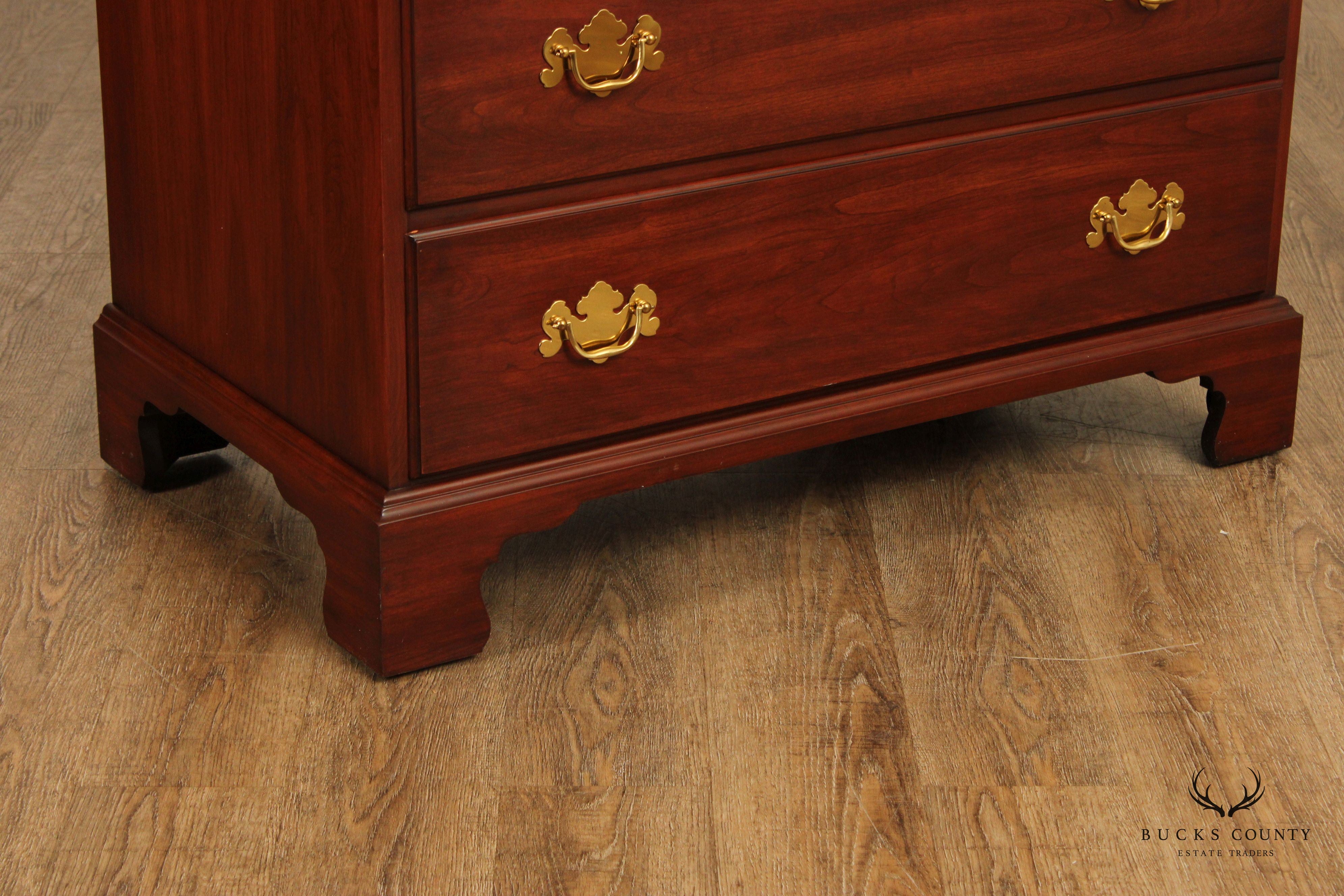 Henkel Harris Chippendale Style Cherry Tall Chest