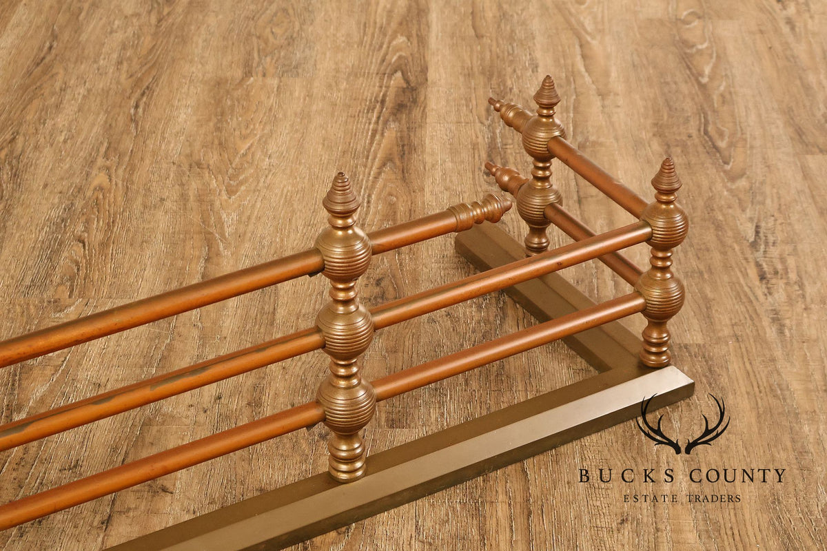 Traditional Brass Tone Fireplace Fender