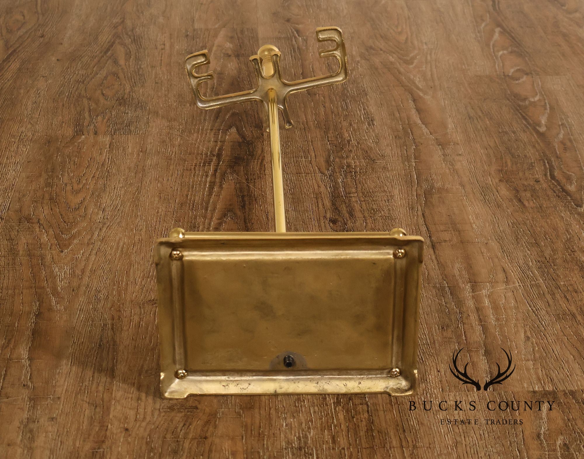 Traditional Brass Five-Piece Fireplace Tool Set