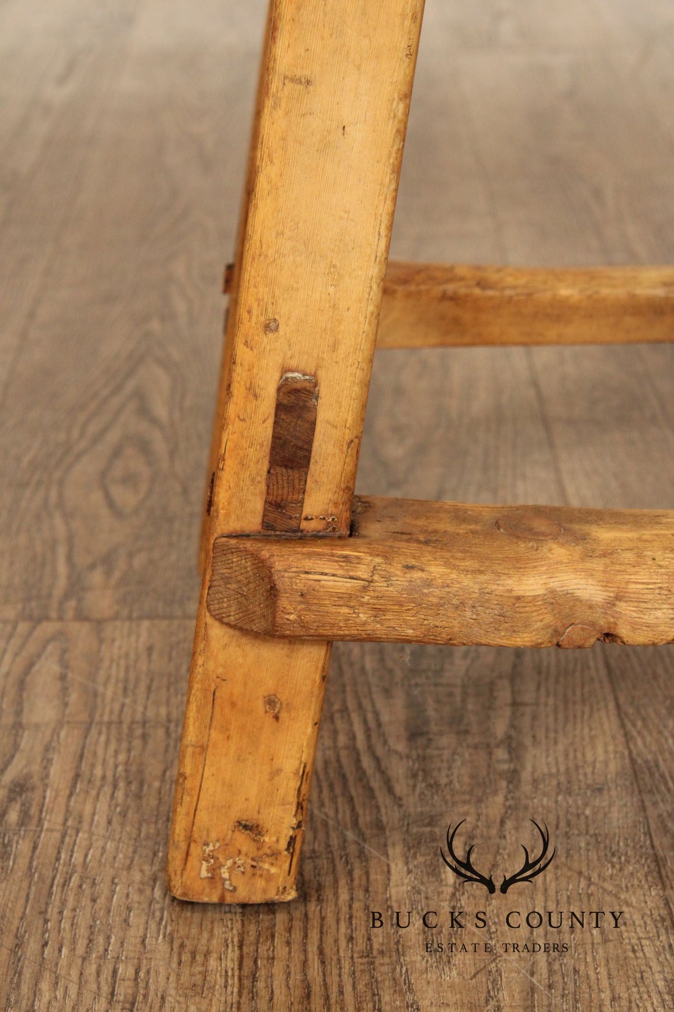 Antique English Pine Stool