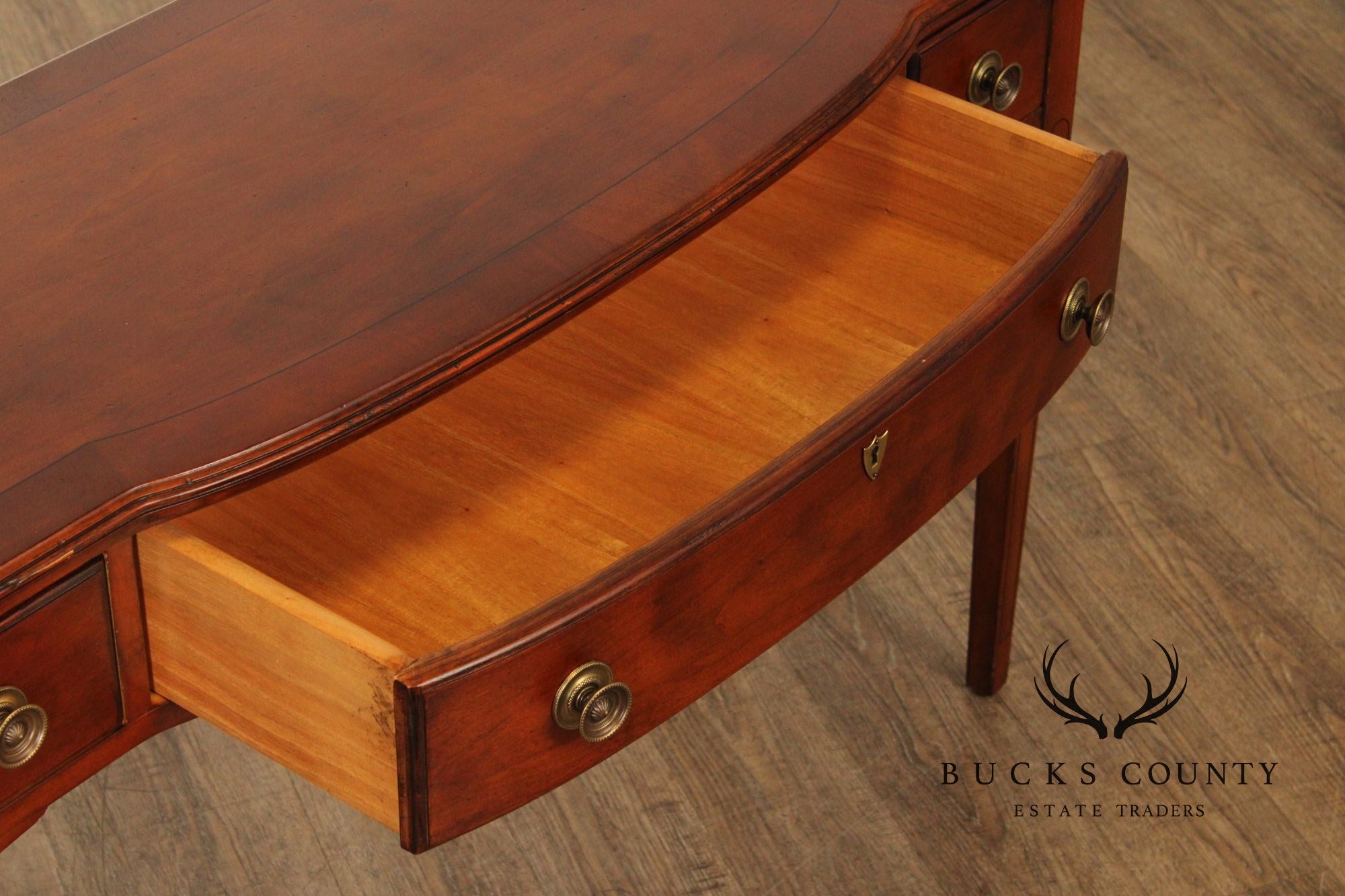 Hekman Federal Style Three Drawer Console Table