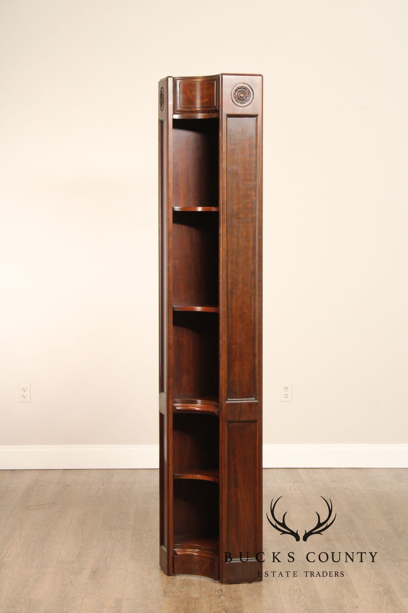 Harden Traditional Pair of Cherry Corner Bookcases