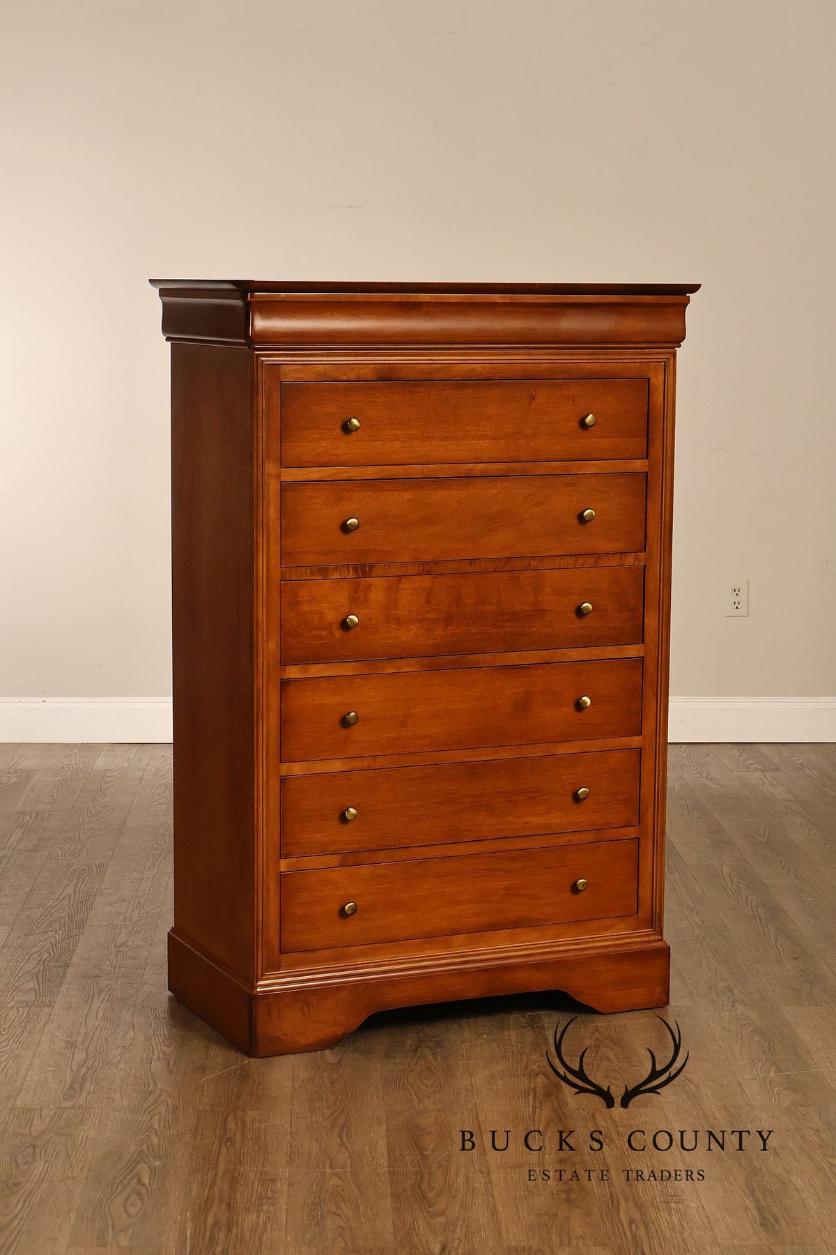 Shermag Louis Philippe Style Cherry Tall Chest
